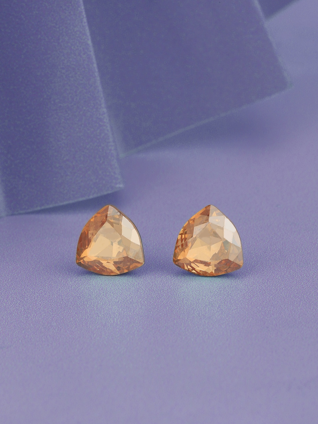 

Carlton London Silver-Plated Triangular Stud Earrings