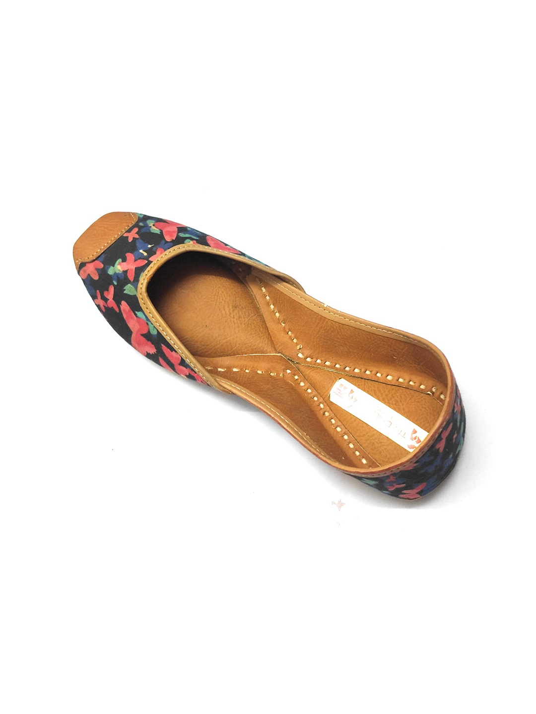 

Ta Chic Printed Square Toe Mojaris, Multi