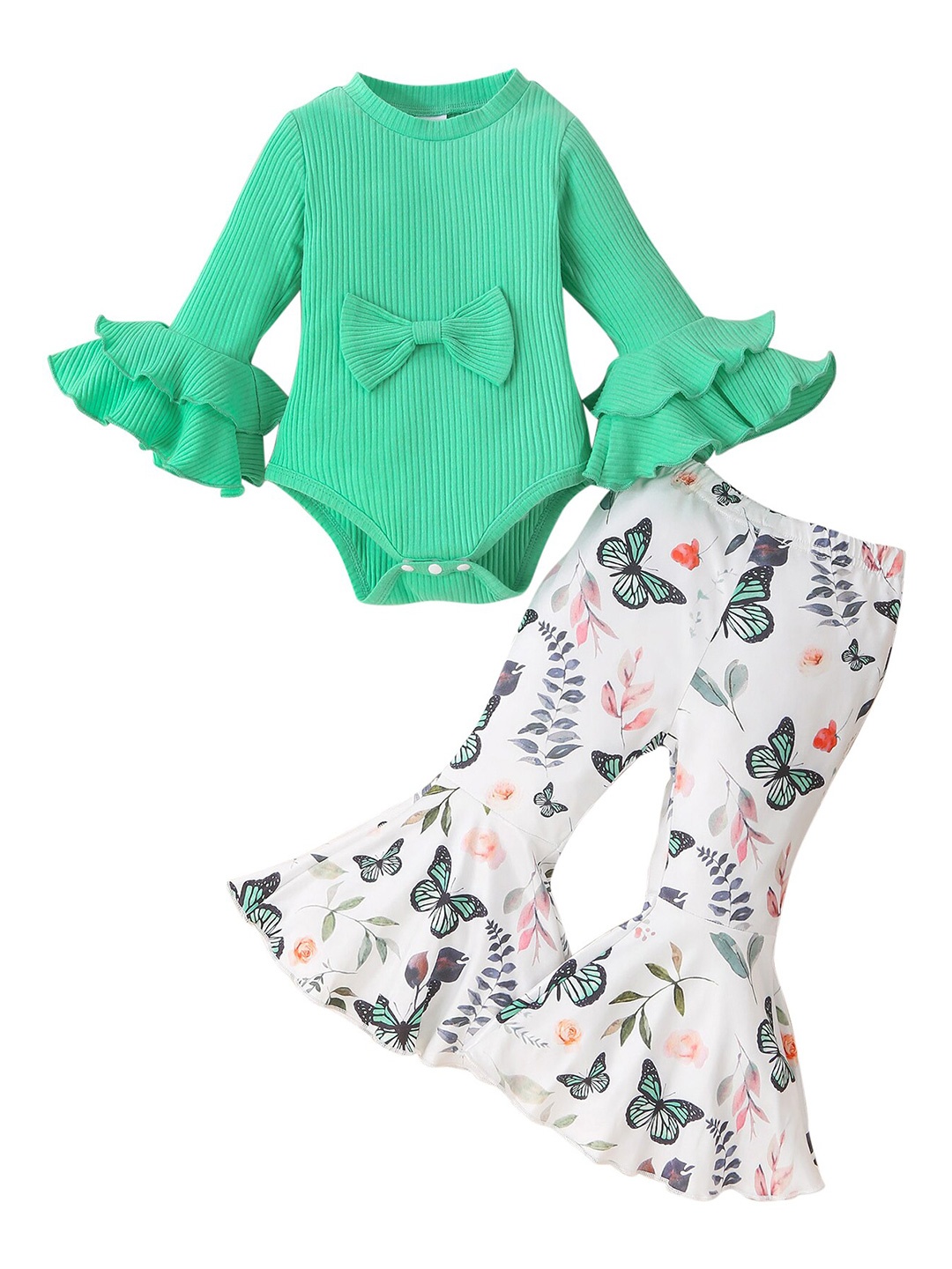 

StyleCast Infant Girls Green Leotard With Trousers
