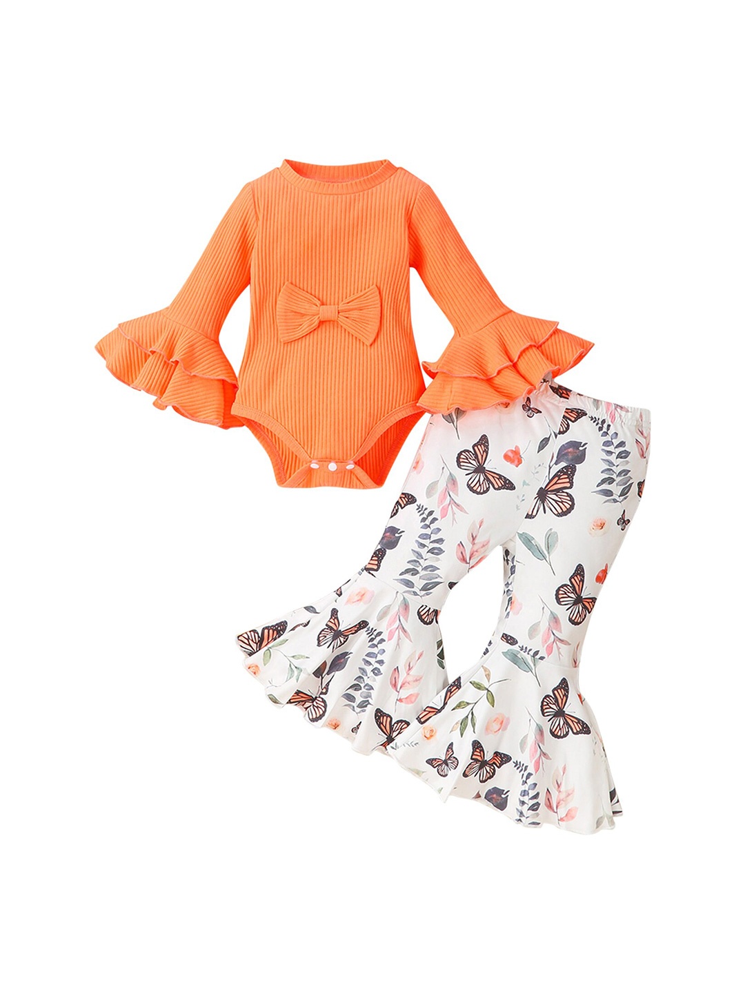 

StyleCast Infant Girls Orange Leotard With Trousers