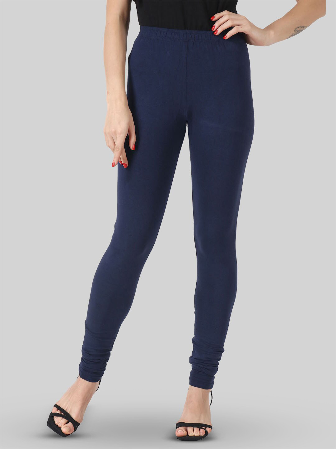 

SAUNDARYA Churidar-Length Leggings, Navy blue