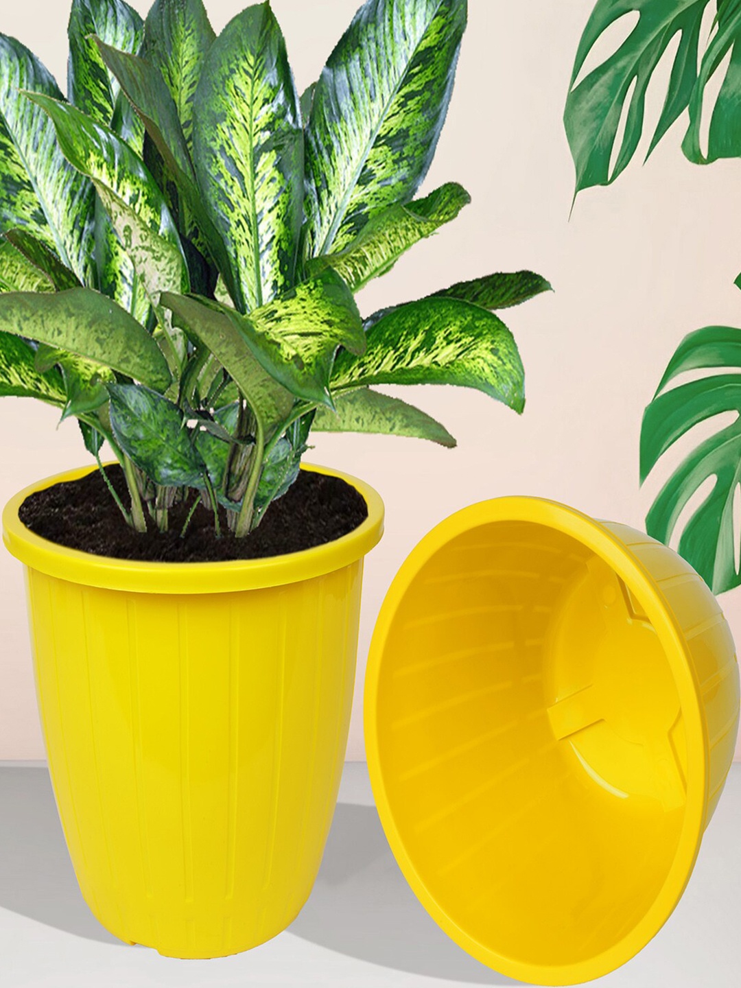 

Kuber Industries 6 Pieces Yellow Planter Pot