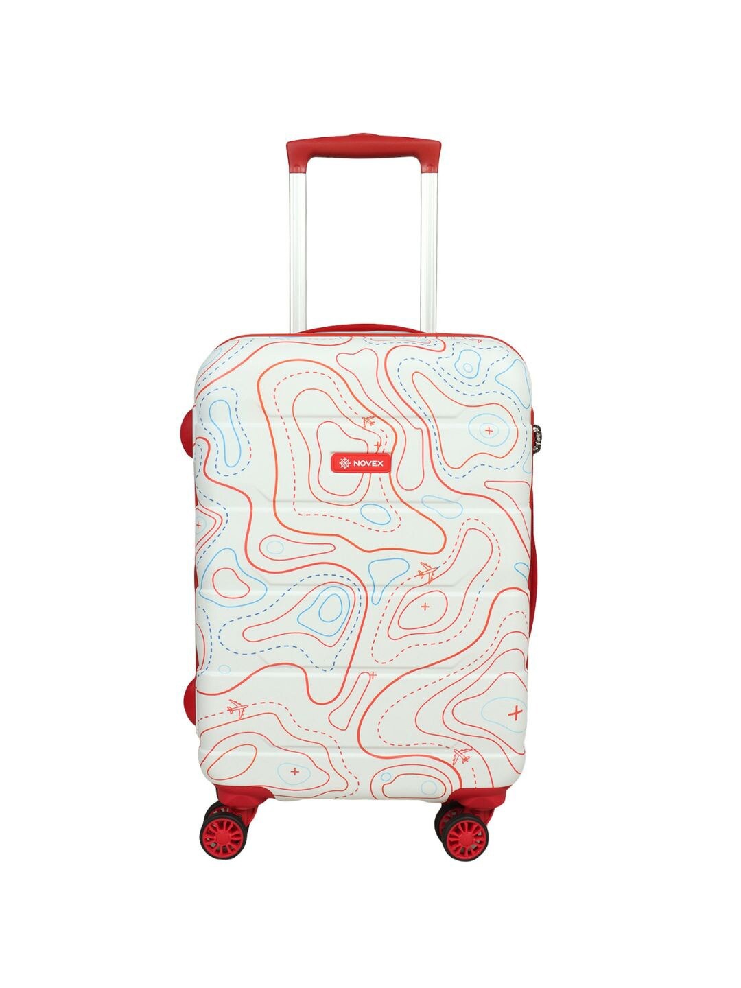 

NOVEX Printed Hard-Sided Medium Trolley Suitcase, White