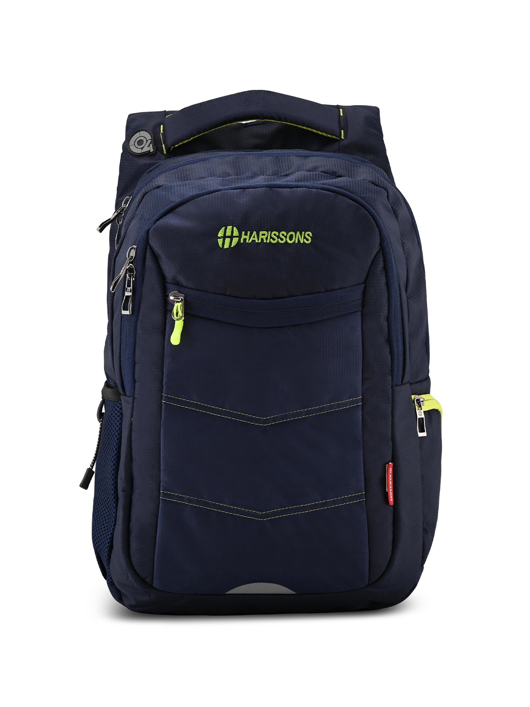 

Harissons Unisex Textured Padded Durabase Reflective Strip Backpack, Navy blue