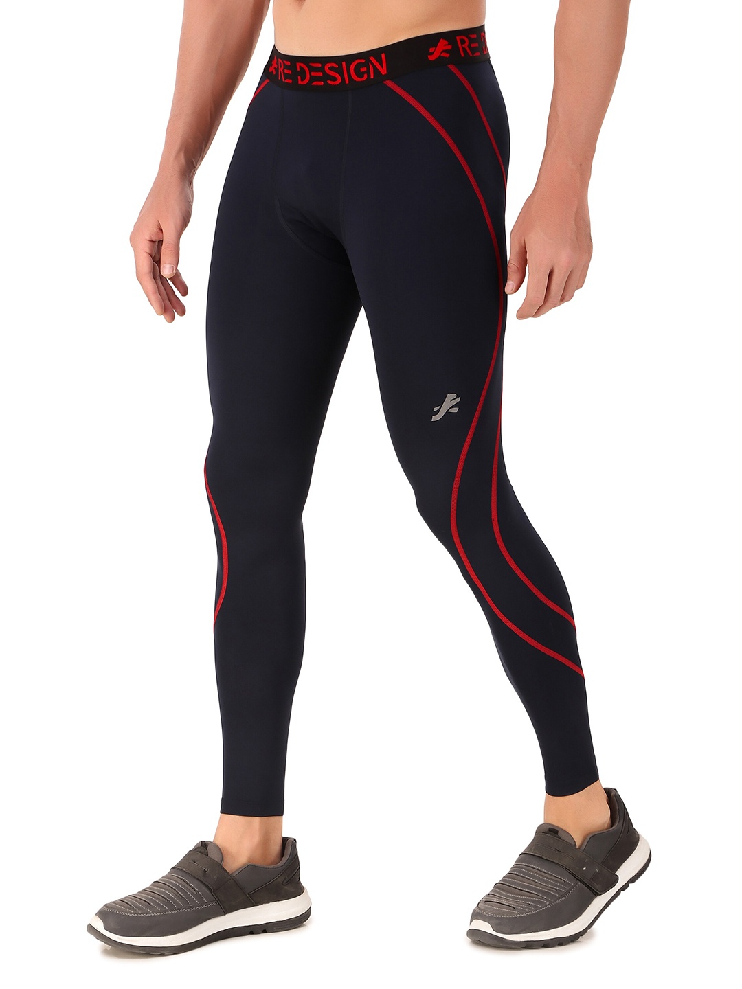 

REDESIGN Slim-Fit Ankle-Length Rapid-Dry Sports Tights, Black