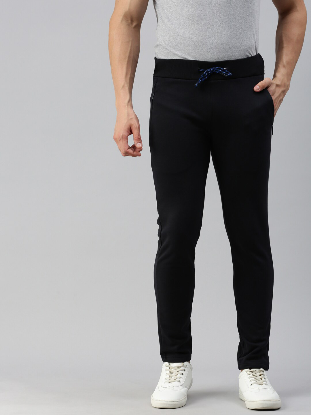 

SPORTO Men Cotton Relaxed-Fit Track Pants, Black