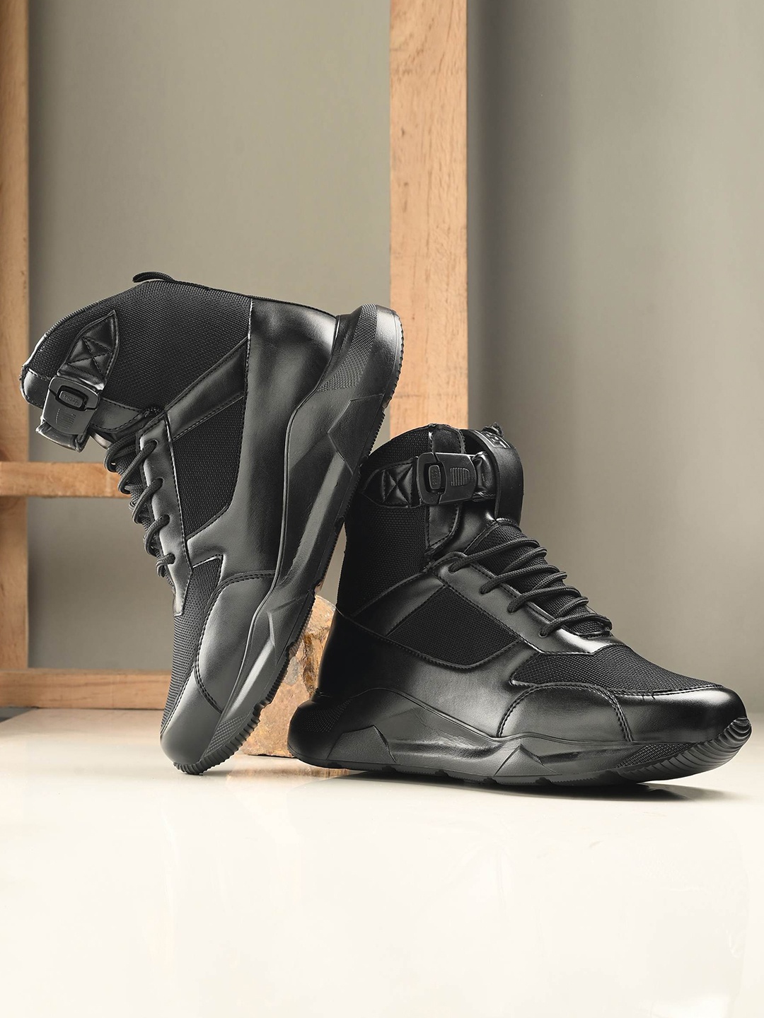 

Eego Italy Men Comfort Insole Superstar Mid-Top Sneakers, Black