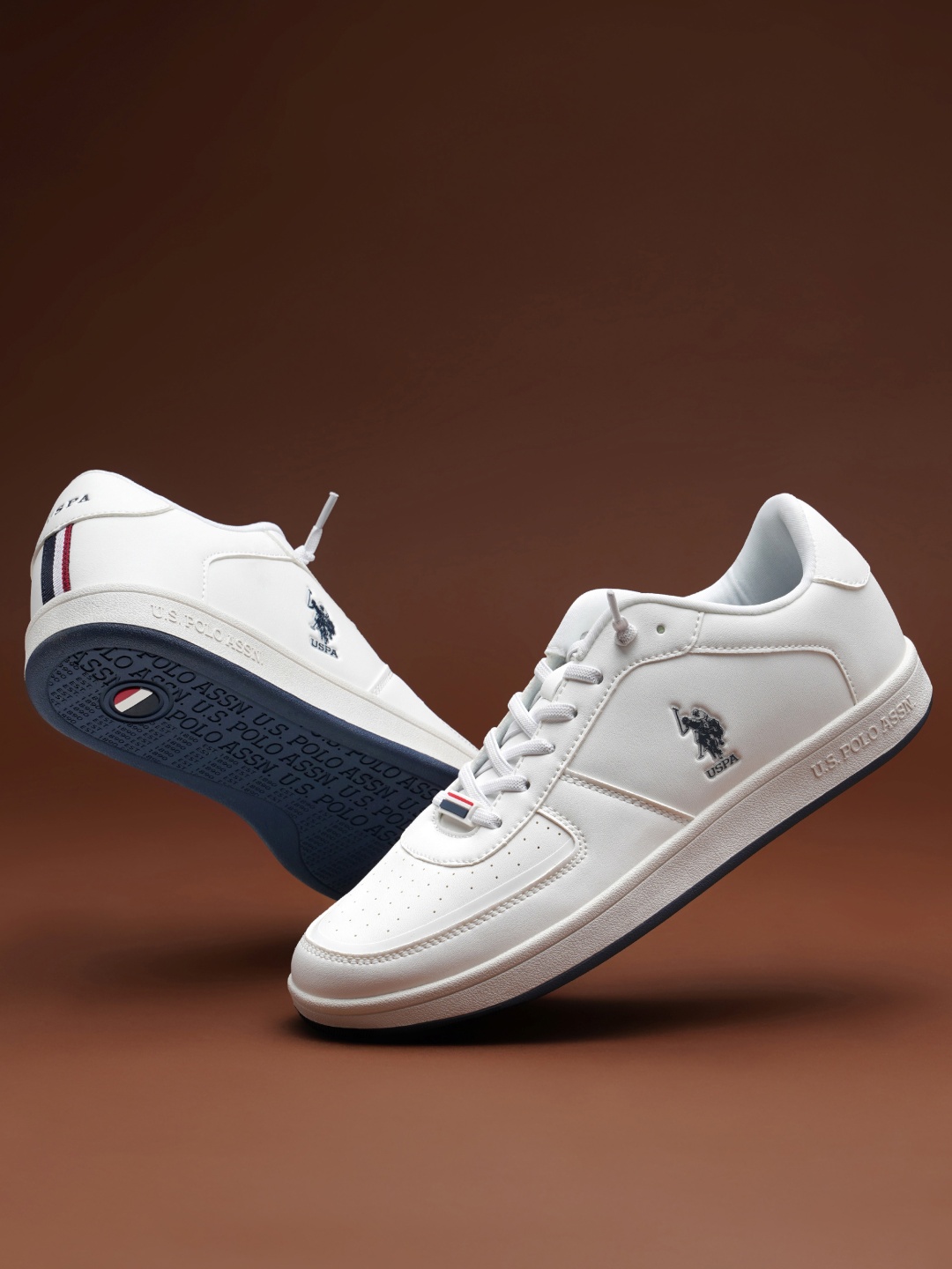 

U.S. Polo Assn. Men Rein 2.0 Retro Court Sneakers, Off white