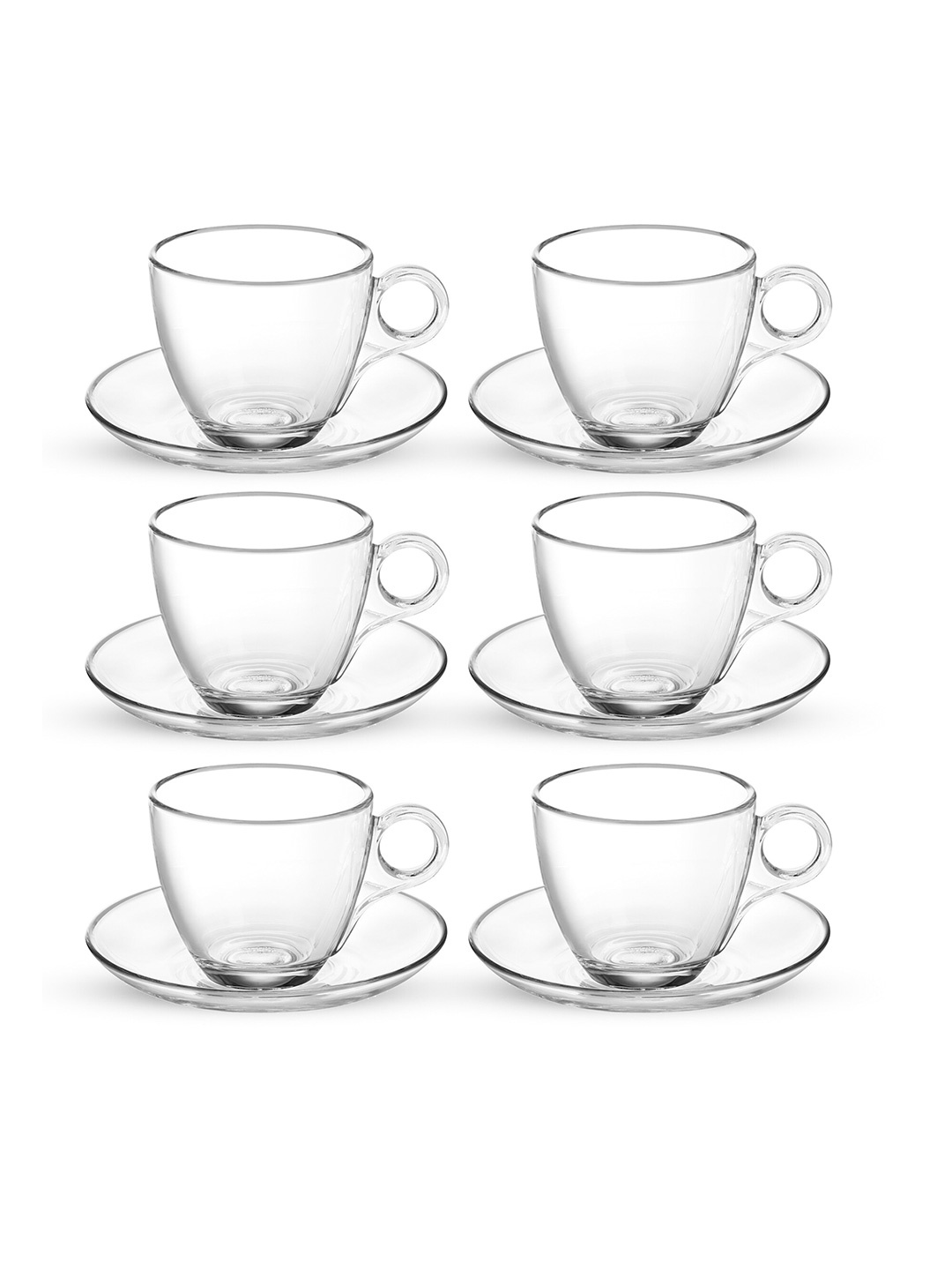 

Treo Vella Set of 12 Cups And Saucers, Transparent