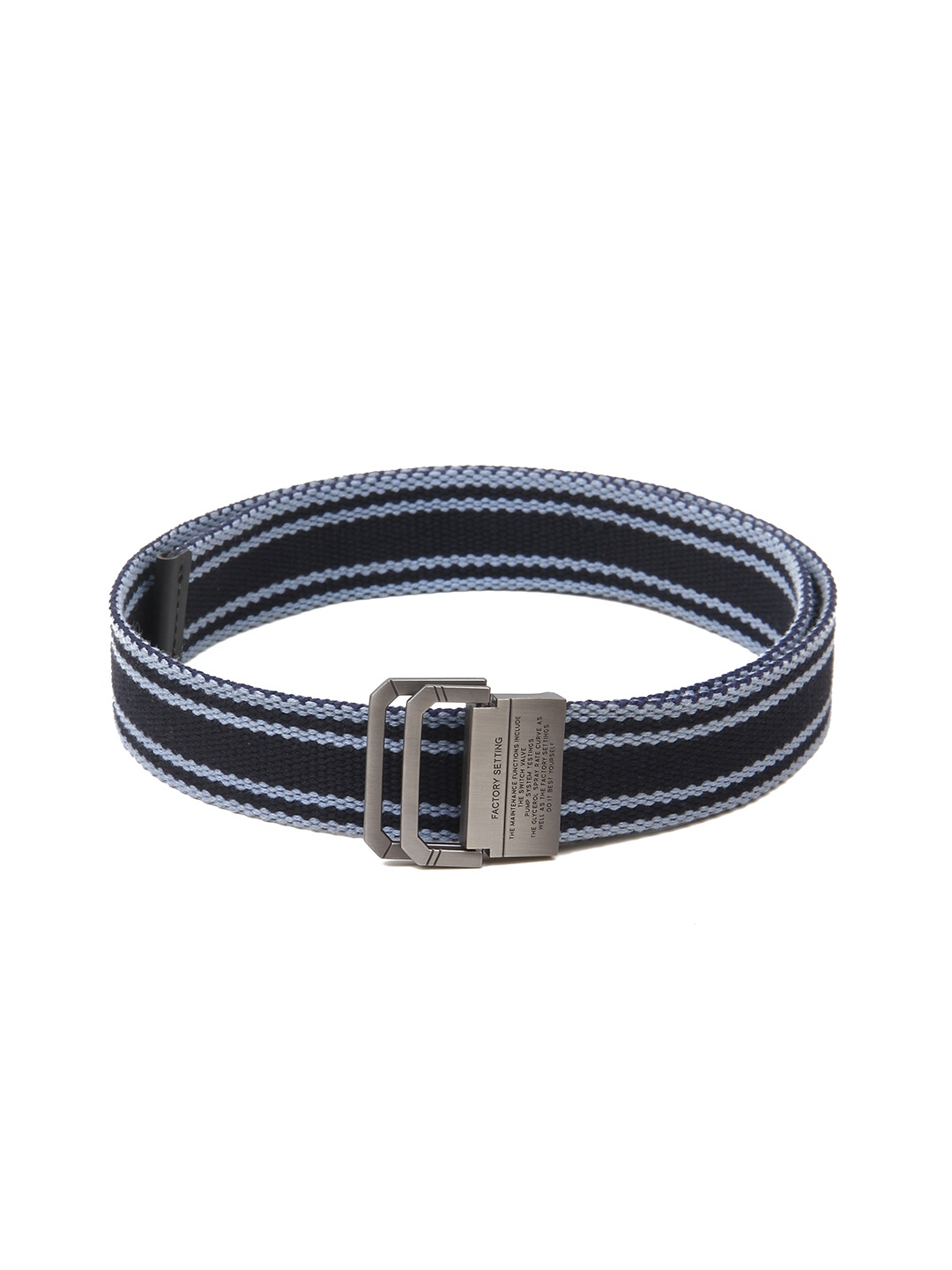 

Calvadoss Men Textured Belt, Navy blue