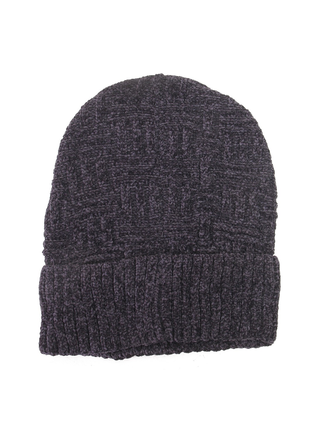 

Calvadoss Men Self Design Acrylic Beanie, Grey