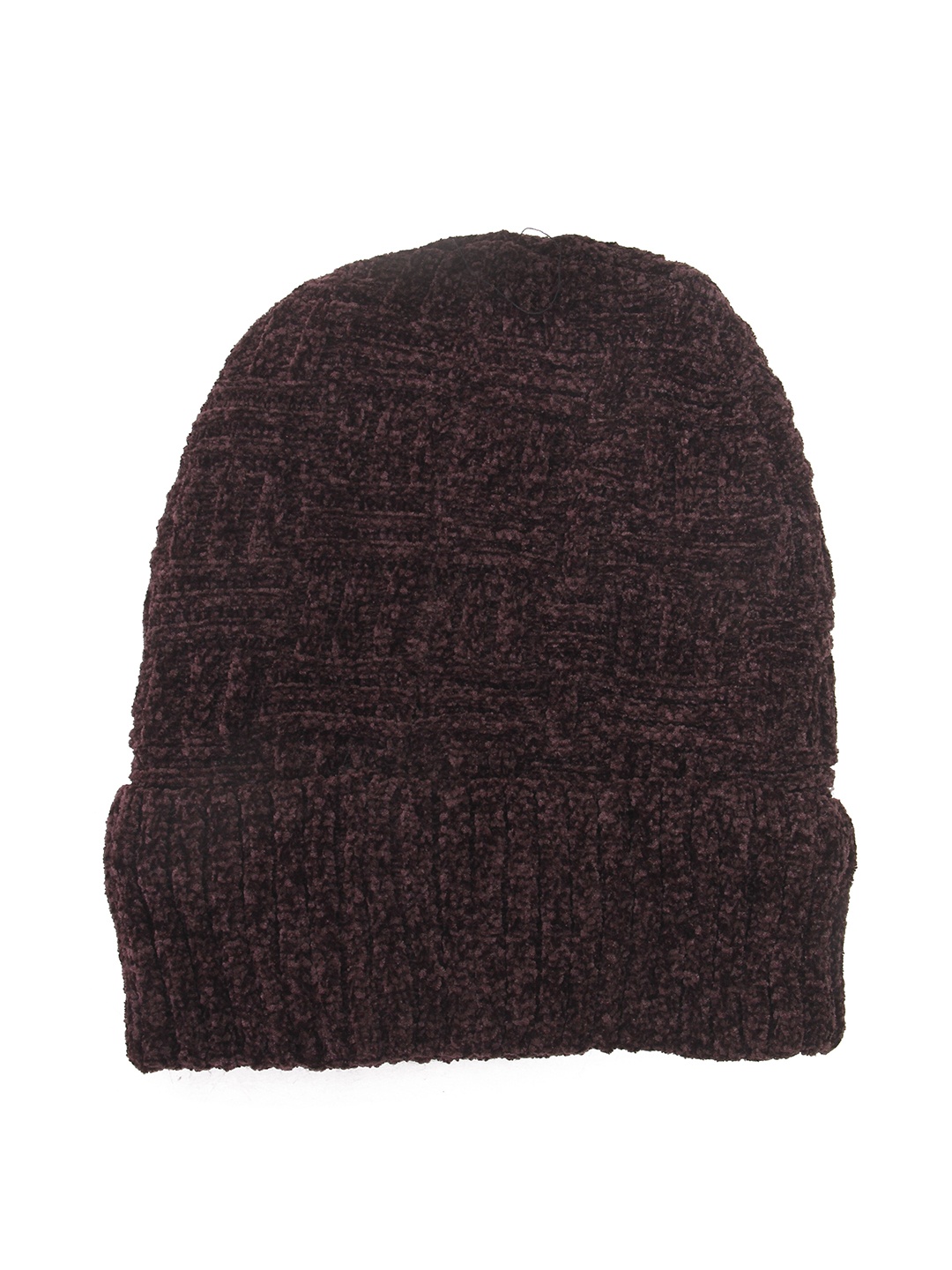 

Calvadoss Men Self Design Acrylic Beanie, Brown