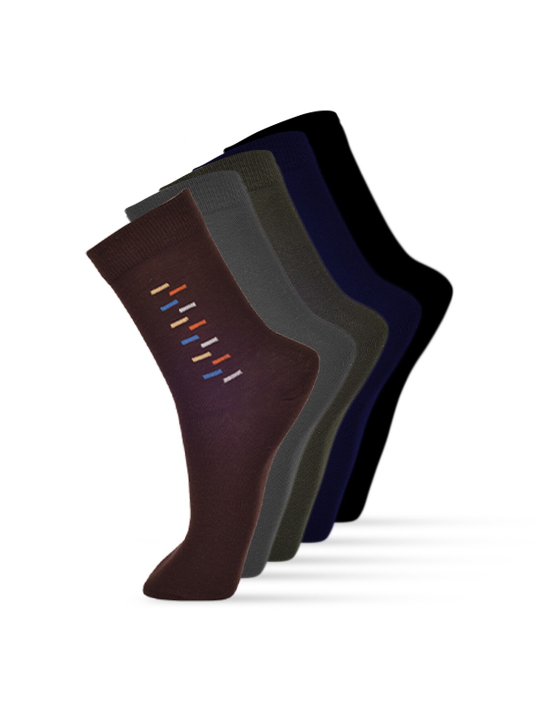

VIP Men Pack Of 5 Cotton Above Ankle-Length Socks, Grey