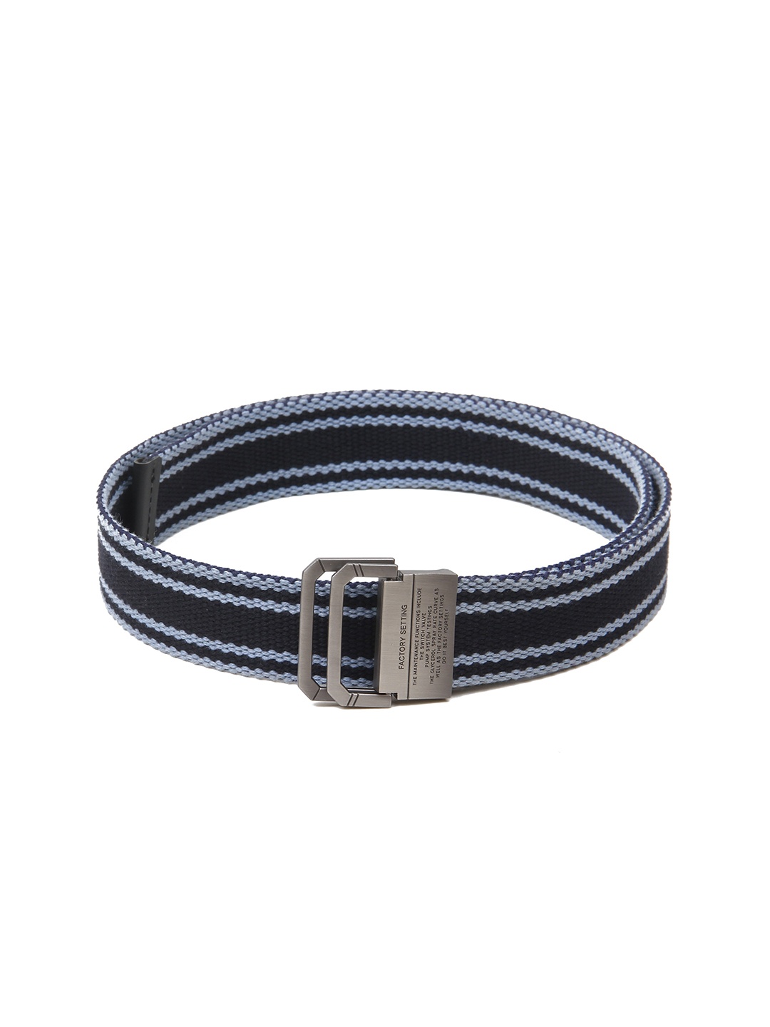 

Calvadoss Women Striped Belt, Navy blue