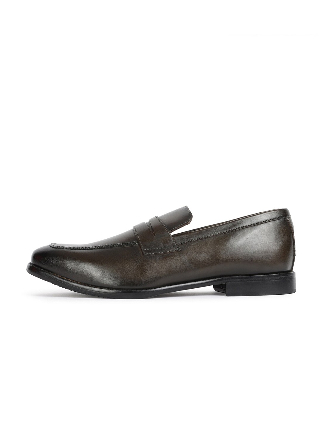 

RARE RABBIT Men Argus Leather Formal Loafers, Olive