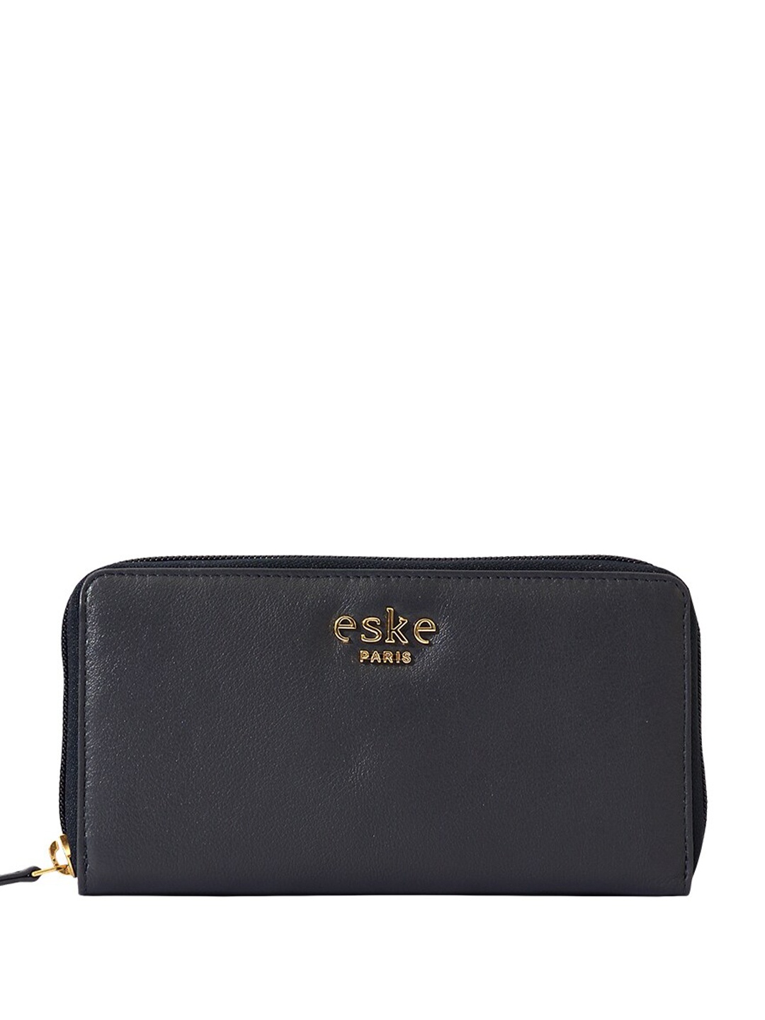 

Eske Women Leather Zip Around Wallet, Navy blue
