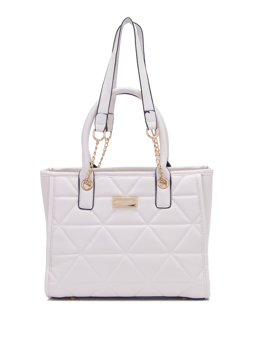 

pierre cardin Textured Structured Tote Bag, White