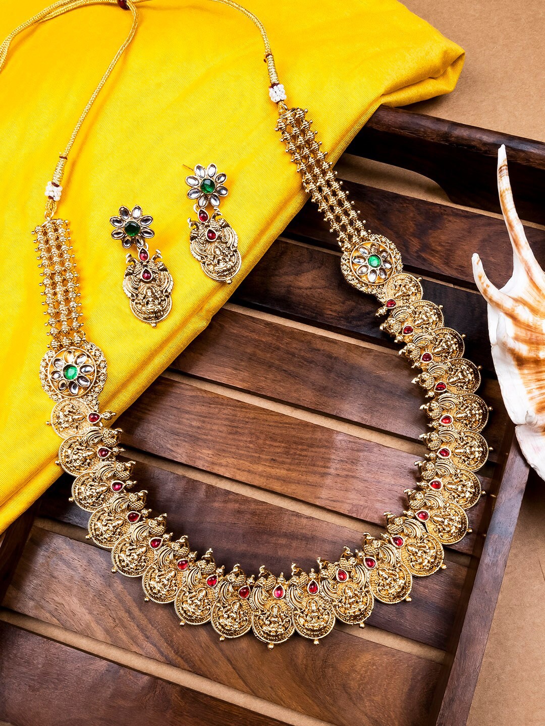 

StileAdda Gold-Plated Stone Studded Jewellery Set