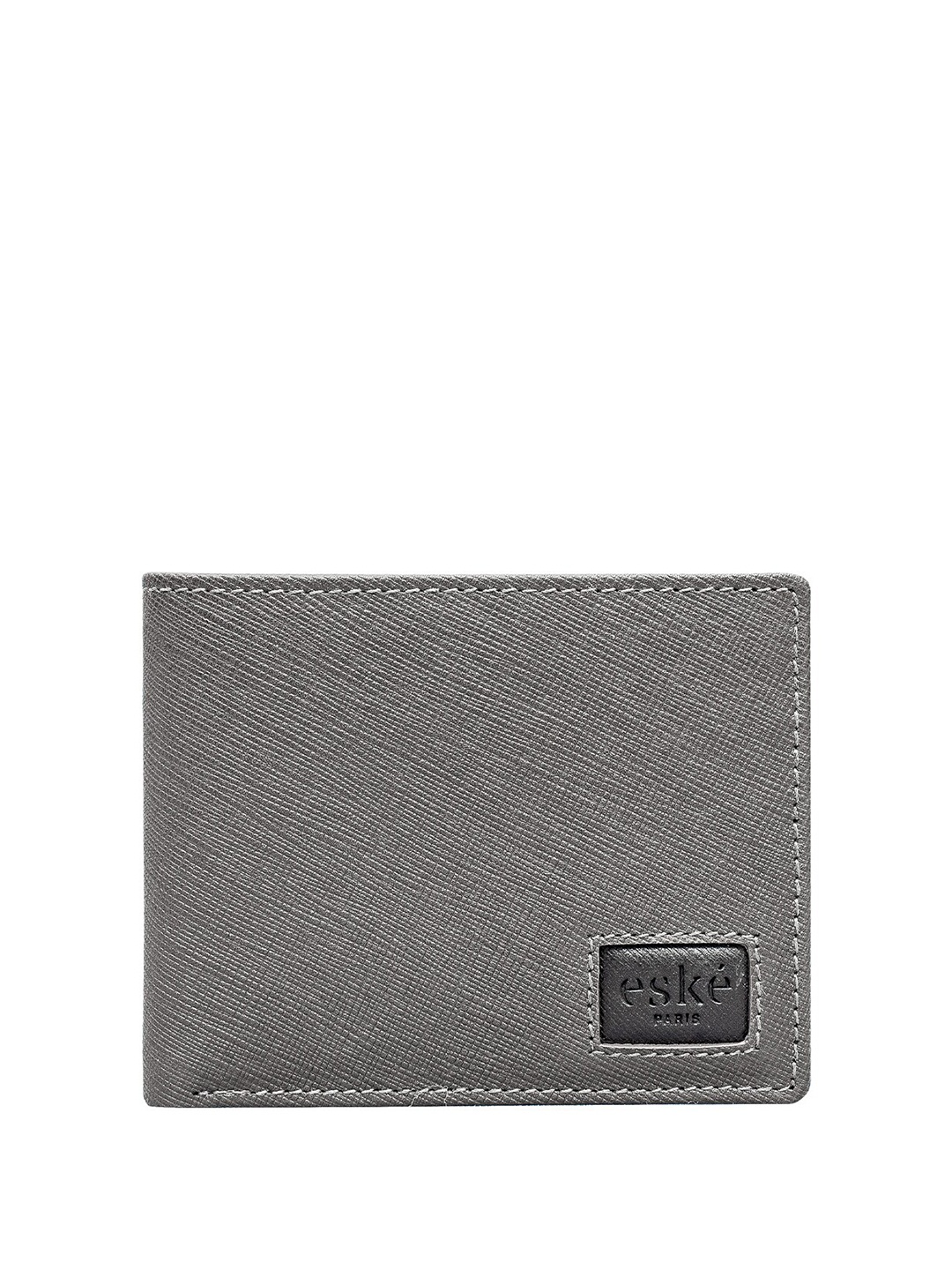 

Eske Men Leather Two Fold Wallet, Grey