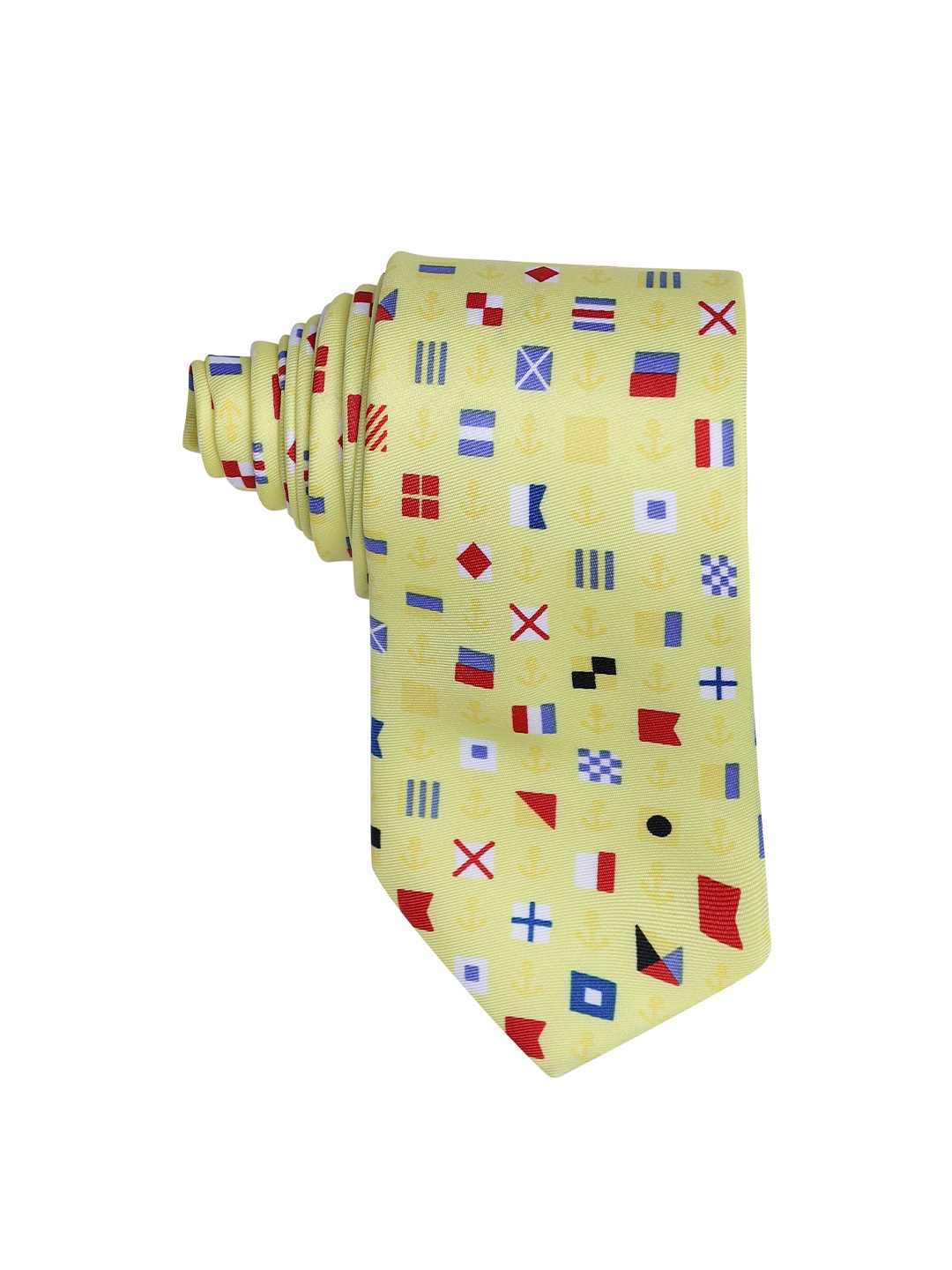 

Alvaro Castagnino Men Printed Skinny Tie, Yellow