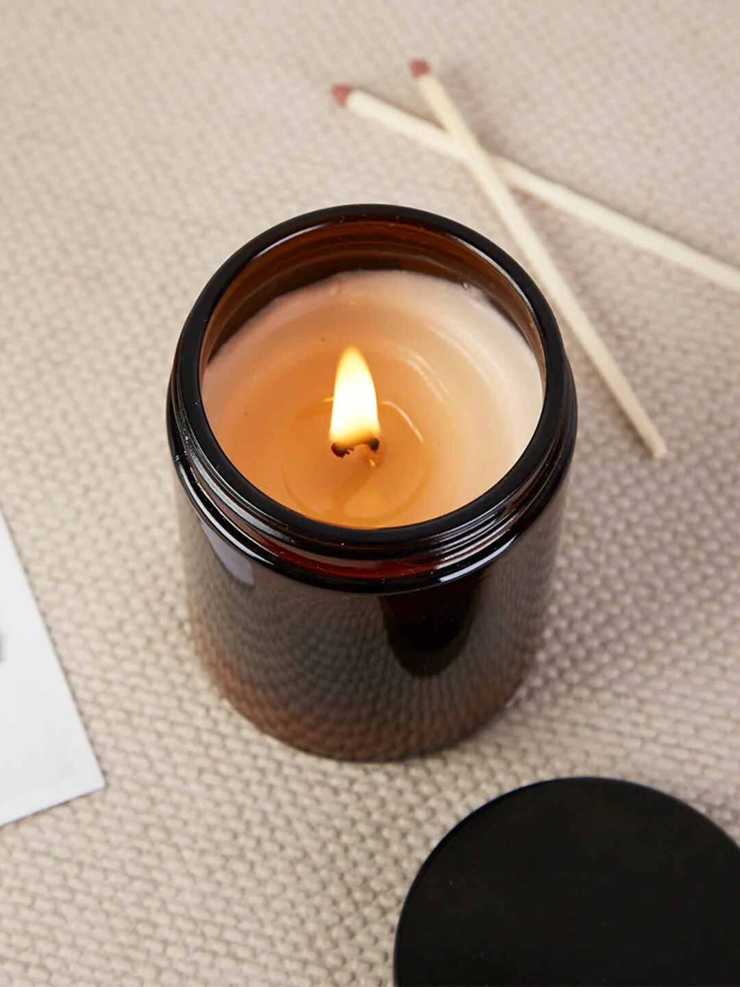 

Aromatic Fables White & Brown Printed Chamomile Scented Jar Candle