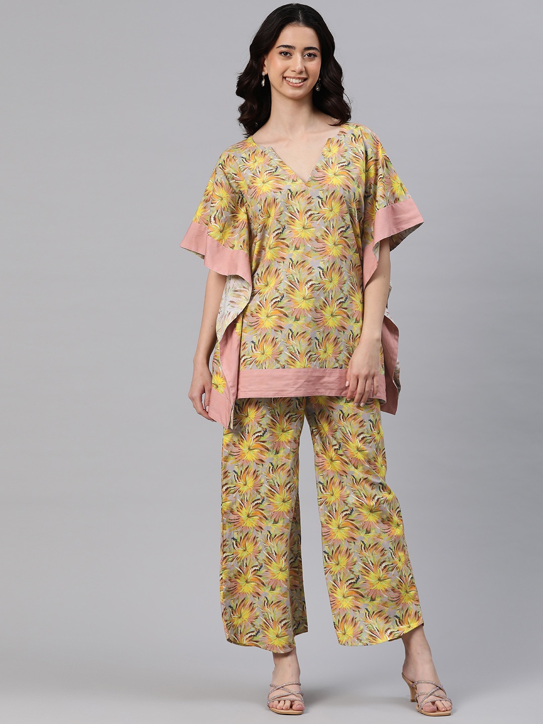 

BUTA BUTI Floral Printed Pure Cotton Co-Ords, Multi