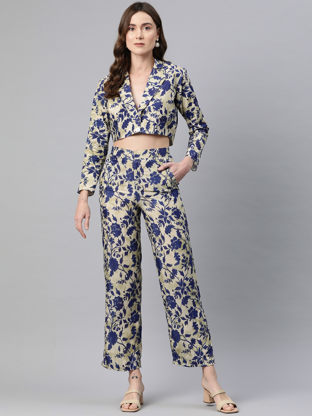 

BUTA BUTI Floral Printed Co-Ords, Blue