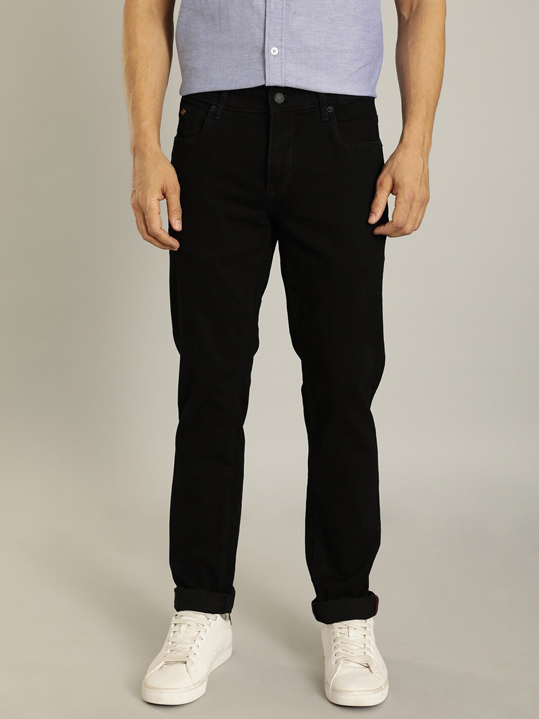 

Indian Terrain Men Brooklyn Slim Fit Mid-Rise Stretchable Jeans, Black