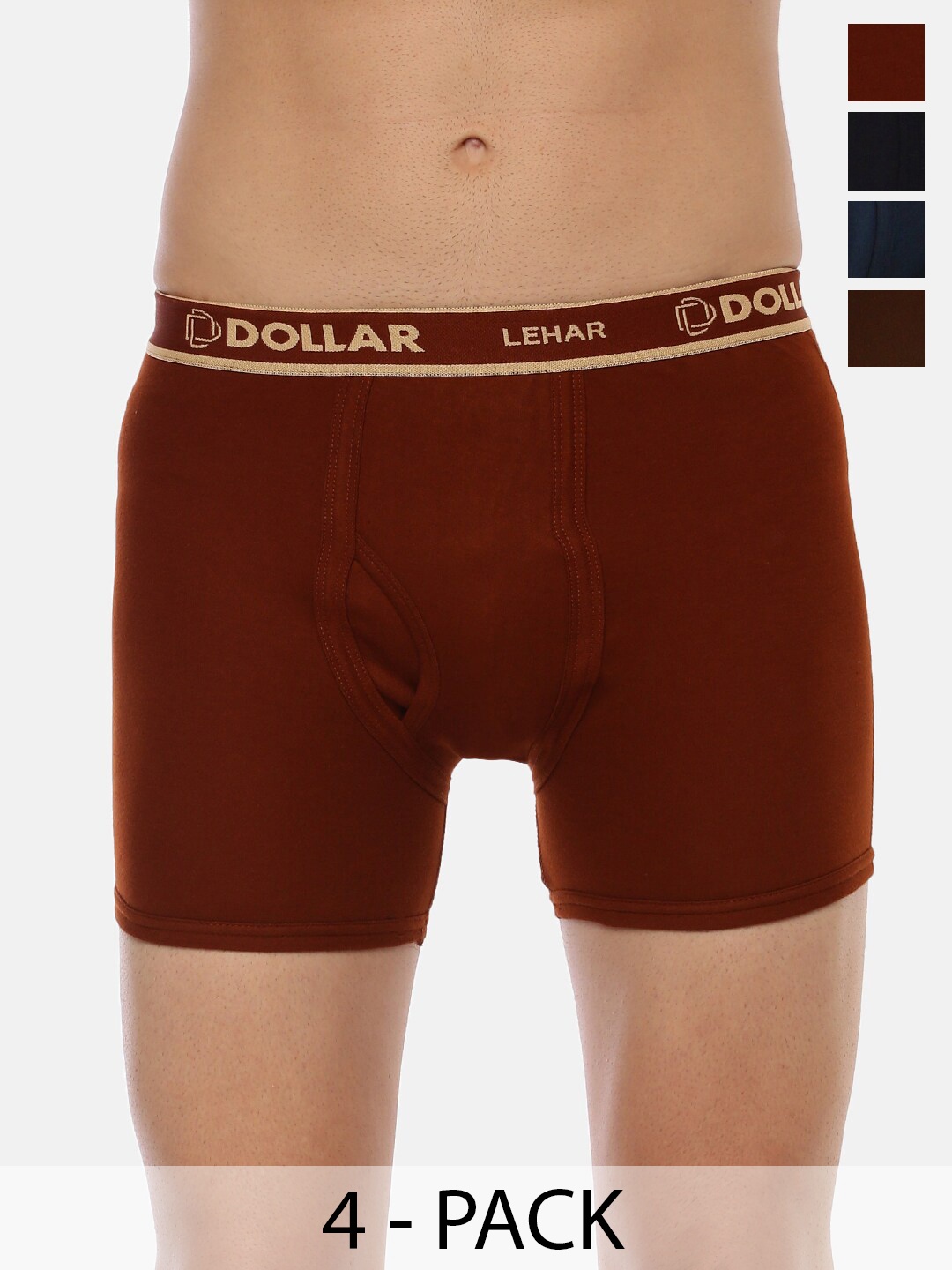 

Dollar Lehar Combed Cotton Men Pack Of 4 Trunks MLHTR-02-PO4-ASST1, Assorted