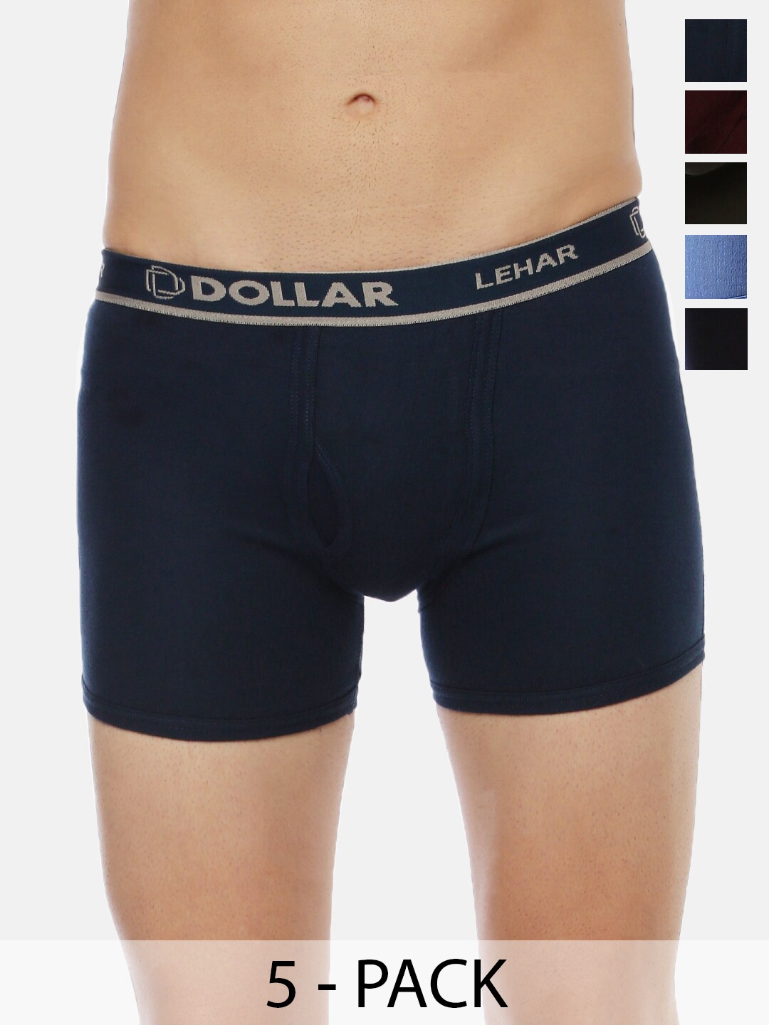 

Dollar Pack Of 5 Lehar Combed Cotton Trunks MLHTR-02-PO5-ASST3, Assorted