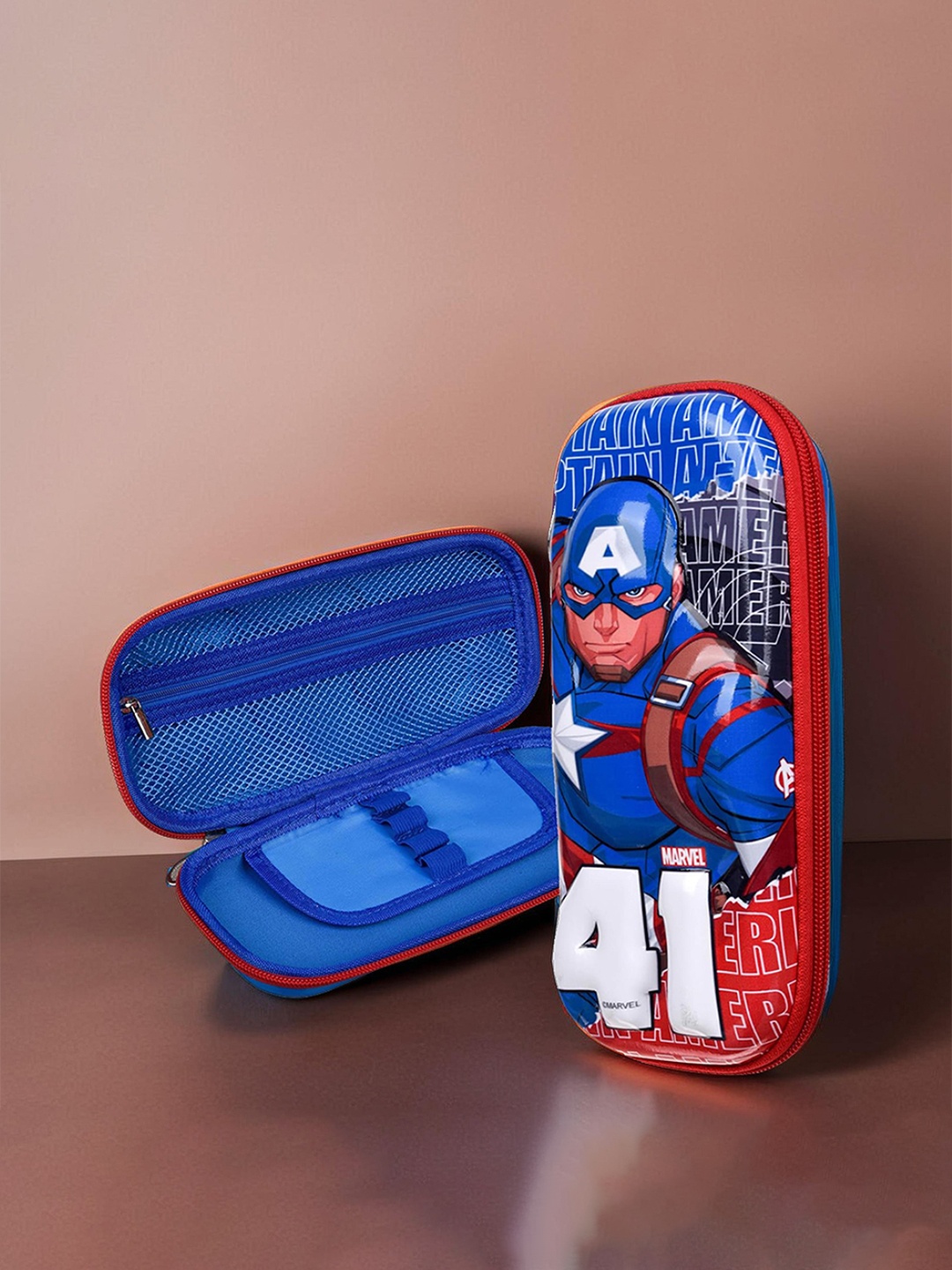 

Kuber Industries Marvel Captain America Pencil Pouch, Blue