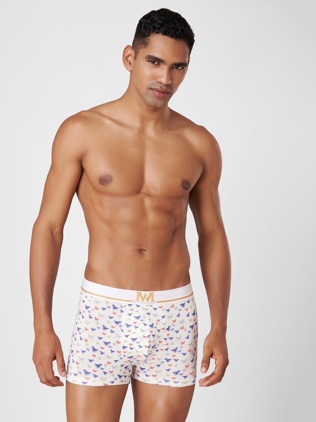 

Macroman M-Series Mid Rise Printed Trunk 8903978393544, White