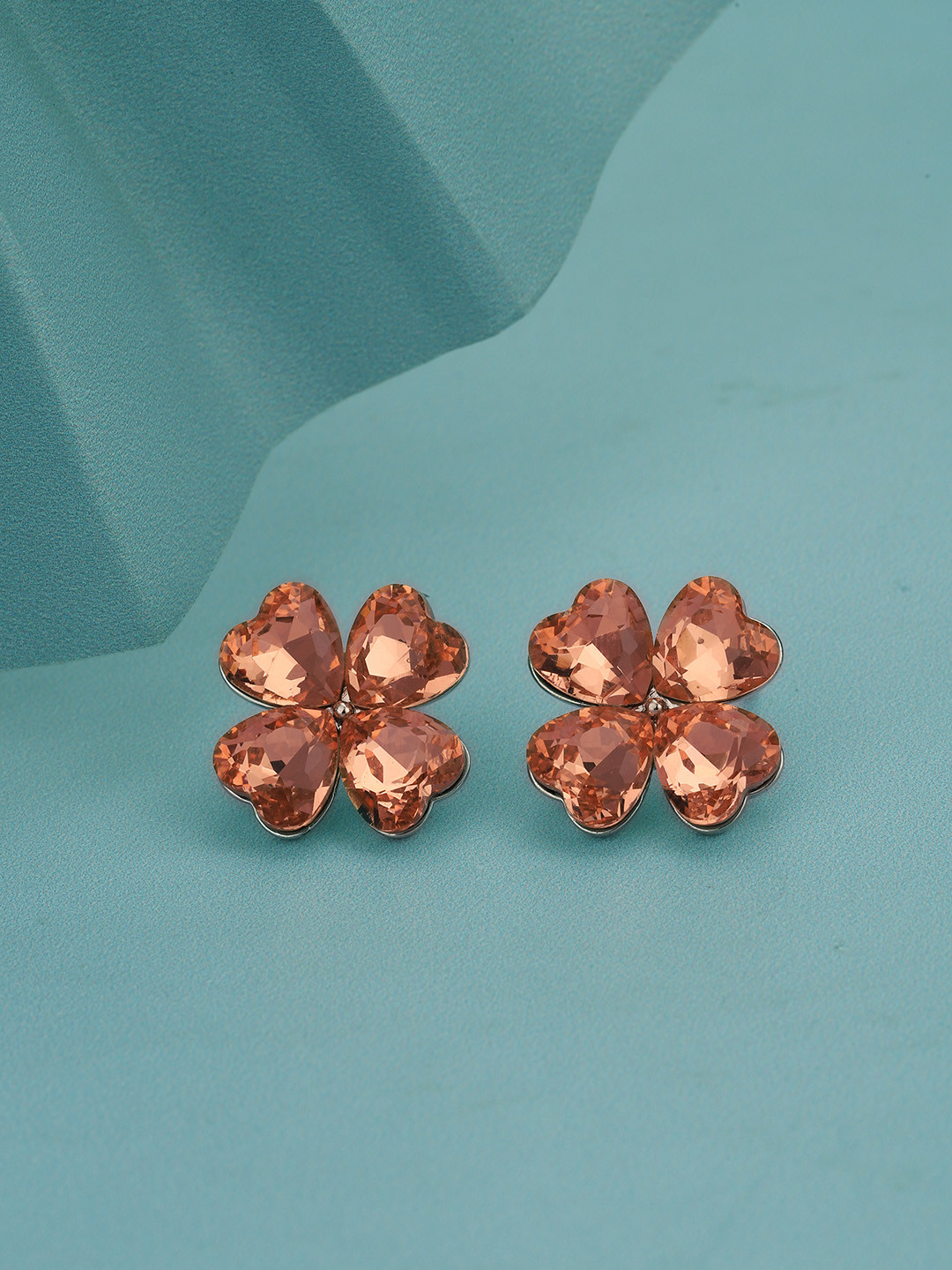 

Carlton London Silver-Plated Floral Studs