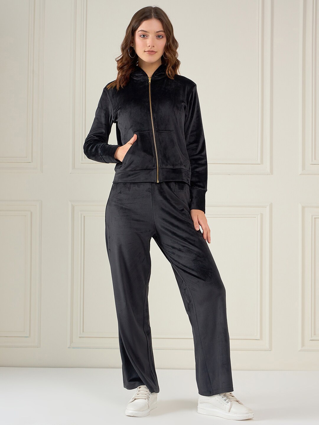 

DressBerry Long Sleeved Sweatshirt & Track Pant Co-Ord Set, Navy blue