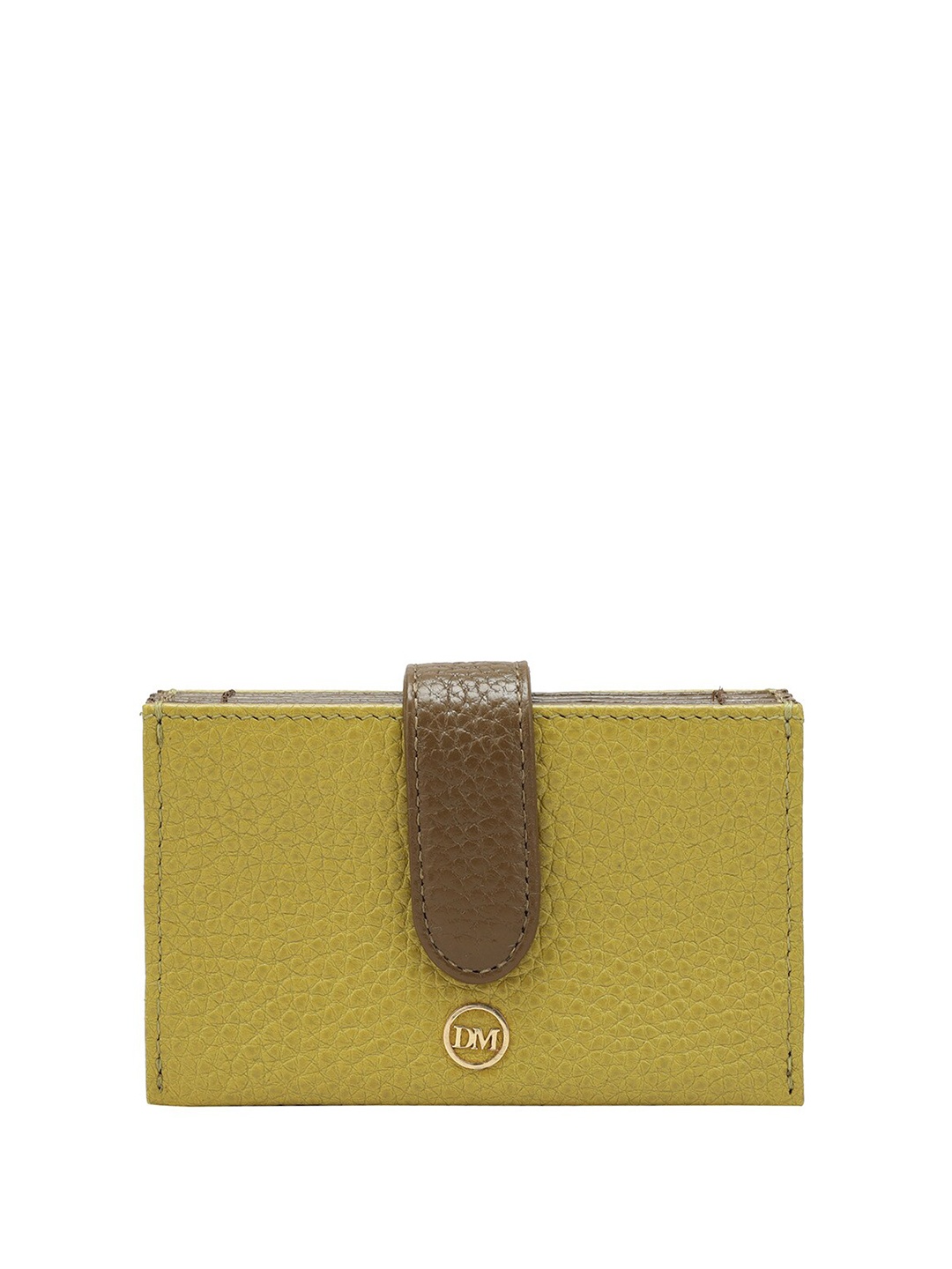 

Da Milano Unisex Textured Leather Card Holder, Green