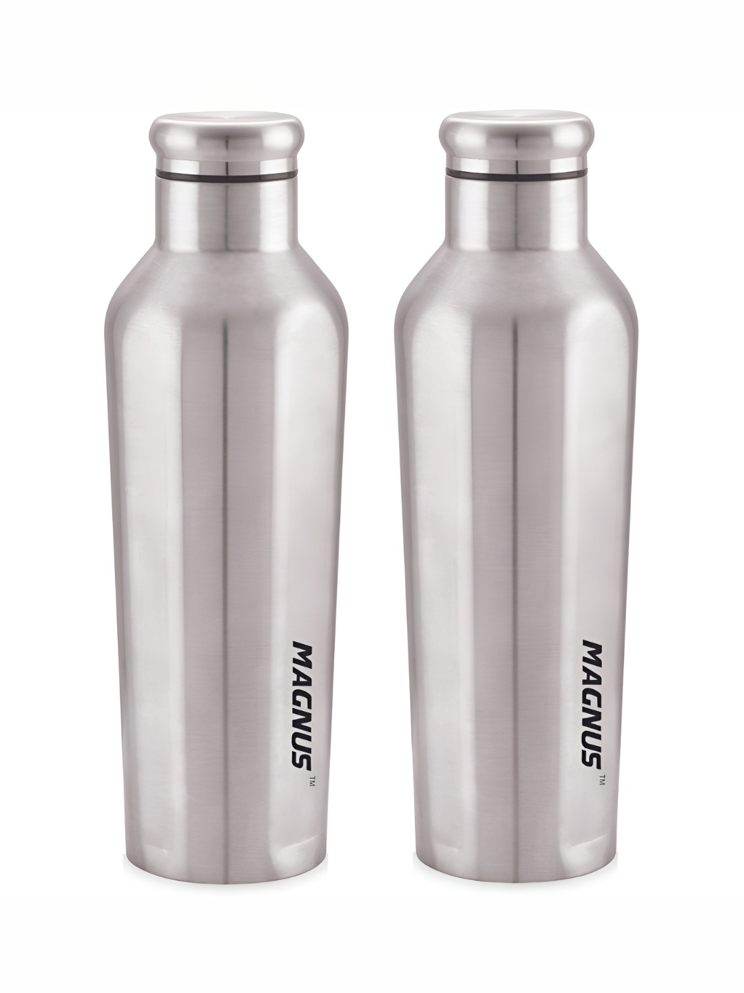 

MAGNUS Silver Toned & Black 2 Pcs Stainless Steel Water Bottle 950ml