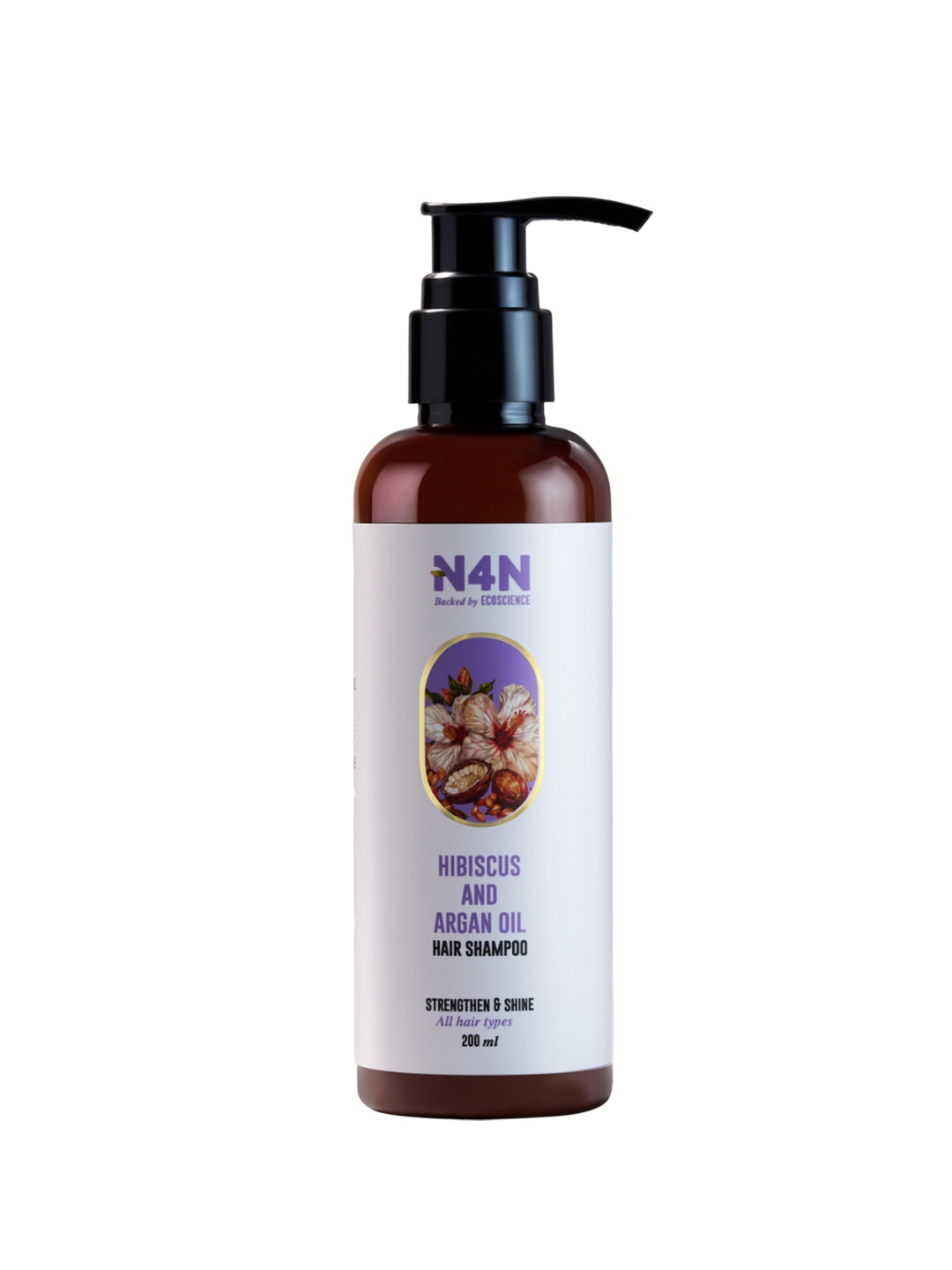 

NATURE4NATURE Glossy Glow Hair Shampoo with Hibiscus & Argan Oil - 200 ml, Beige