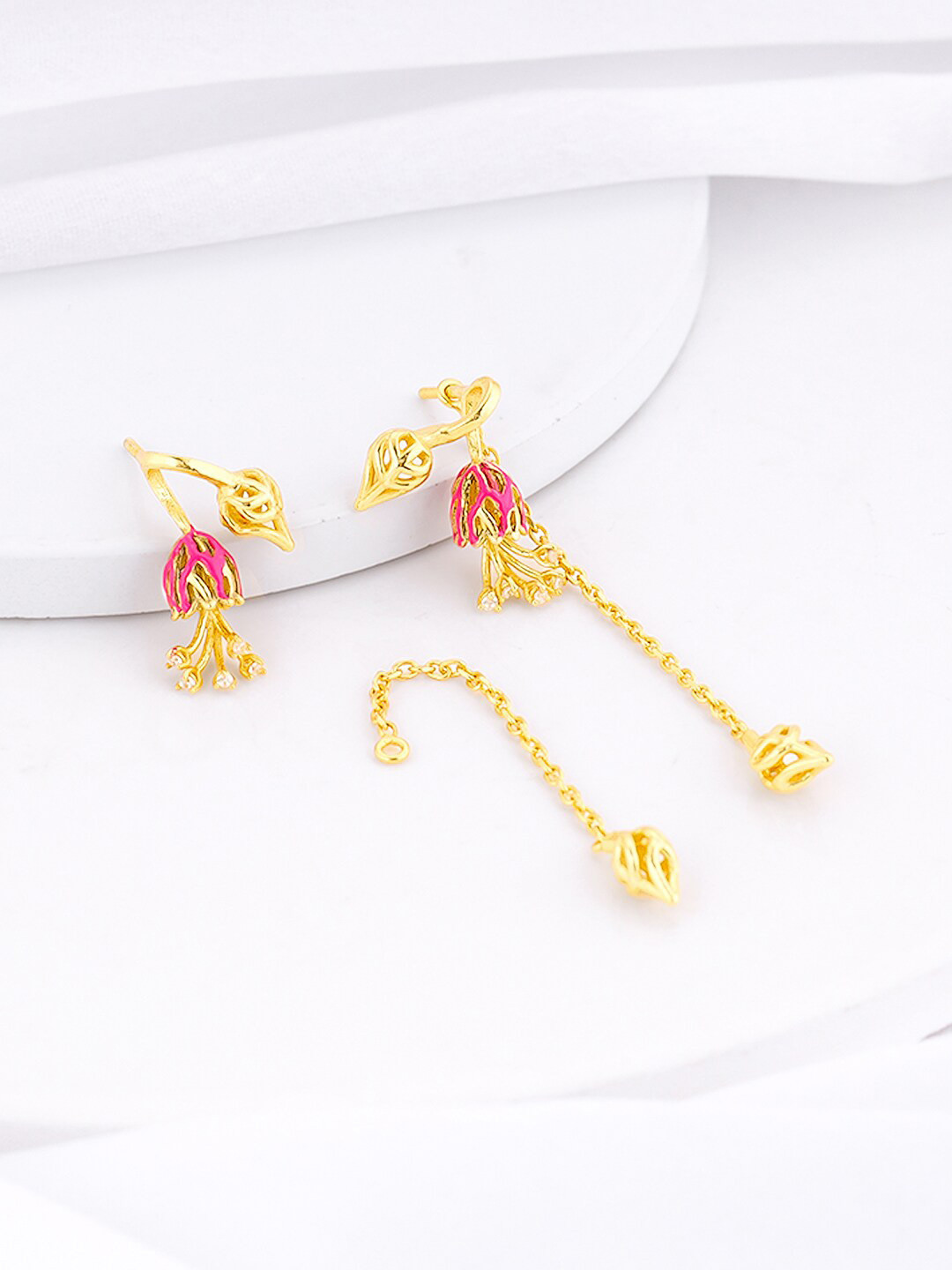 

GIVA 925 Sterling Silver Bhumi Rose Gold Plated Chandelier Drop Earrings