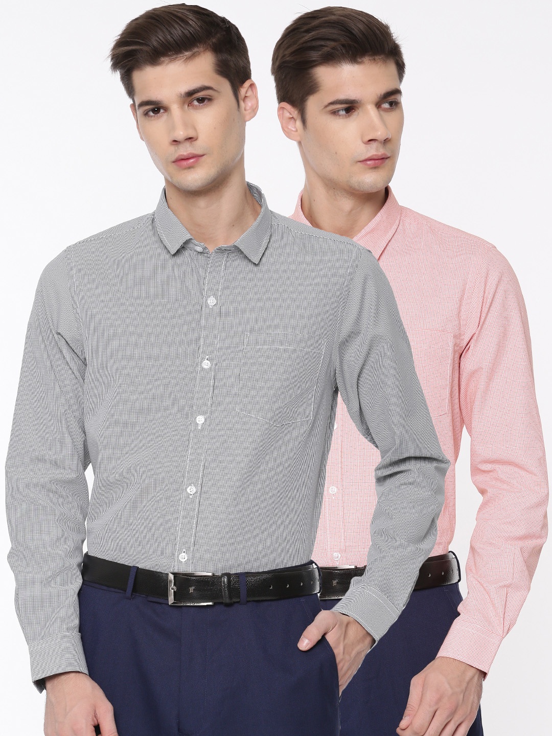 

Excalibur Men Assorted Pack of 2 Regular Fit Formal Shirt