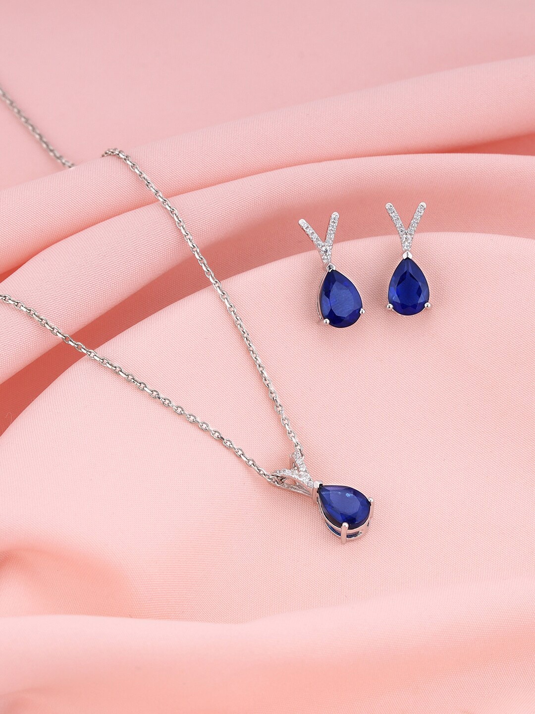 

GIVA 925 Silver Midnight Blue Set