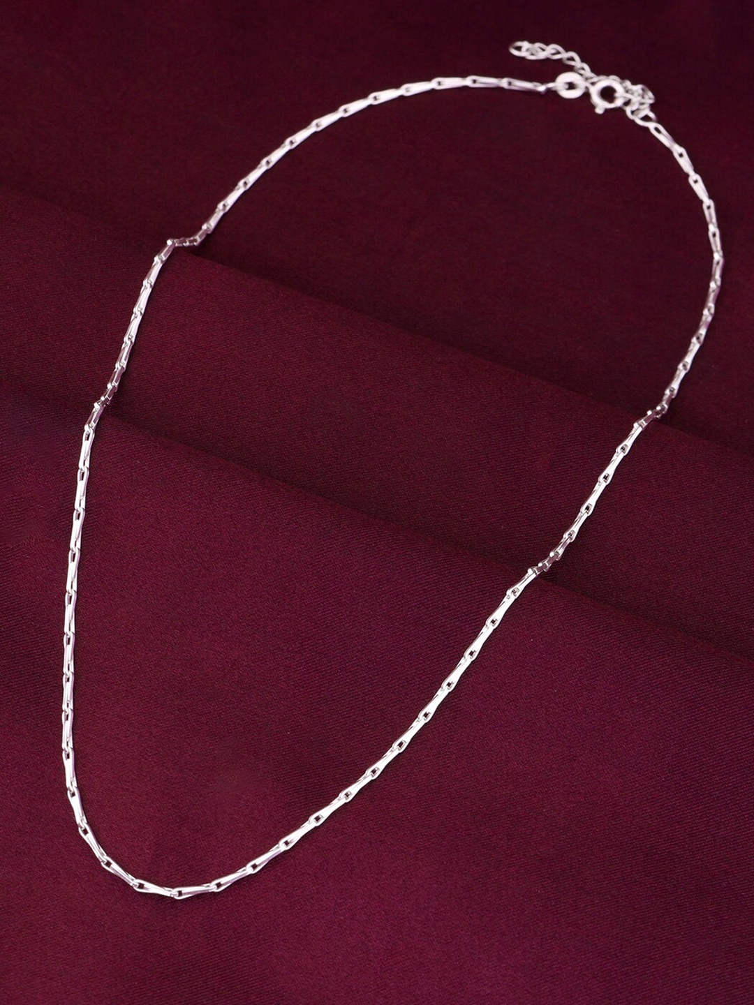

GIVA Silver-Toned Sterling Silver Rhodium-Plated Chain