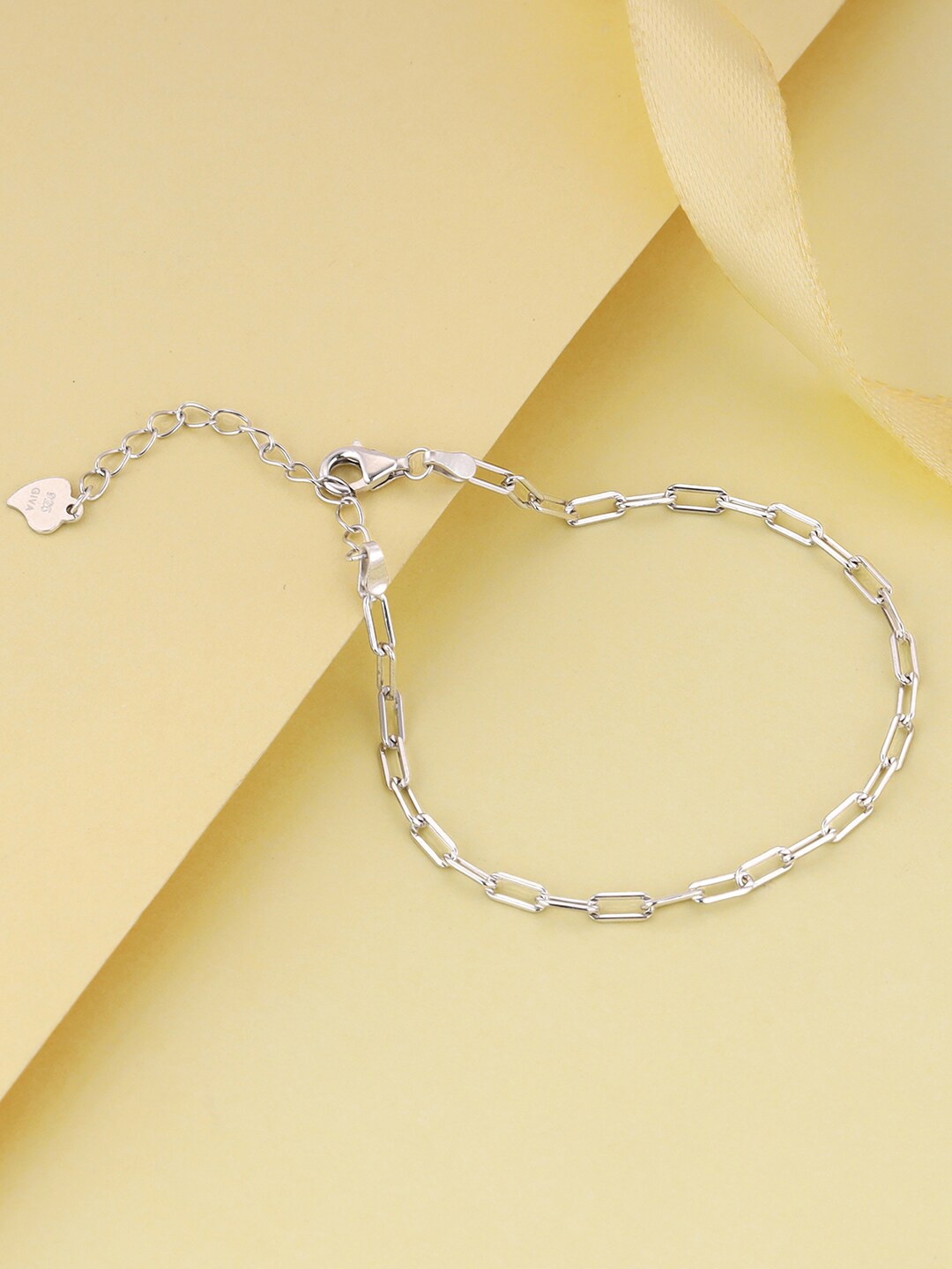 

GIVA Women 925 Sterling Silver Rhodium-Plated Adjustable Link Bracelet