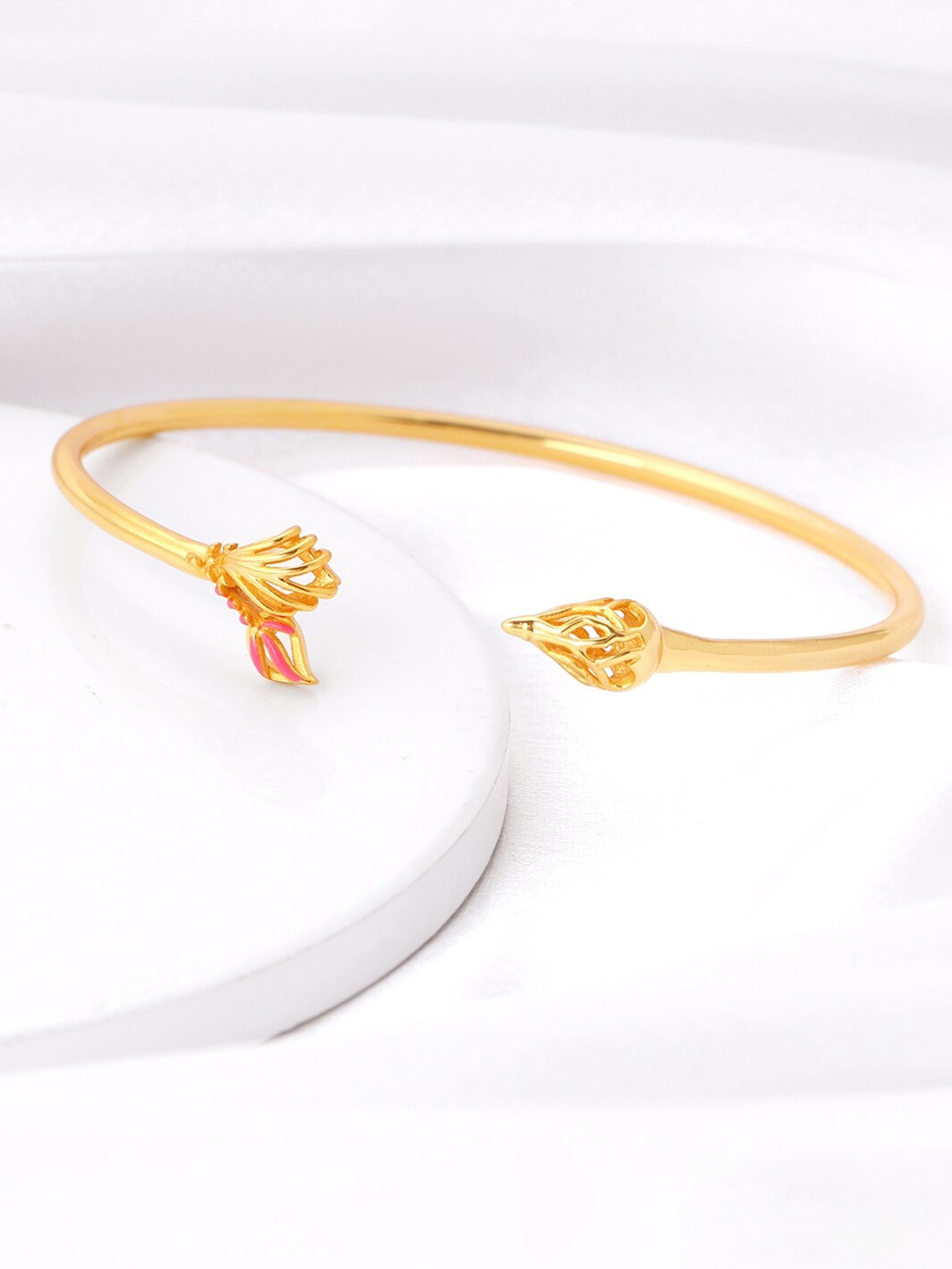 

GIVA Women 925 Sterling Silver Gold-Plated Adjustable Bangle-Style Bracelet