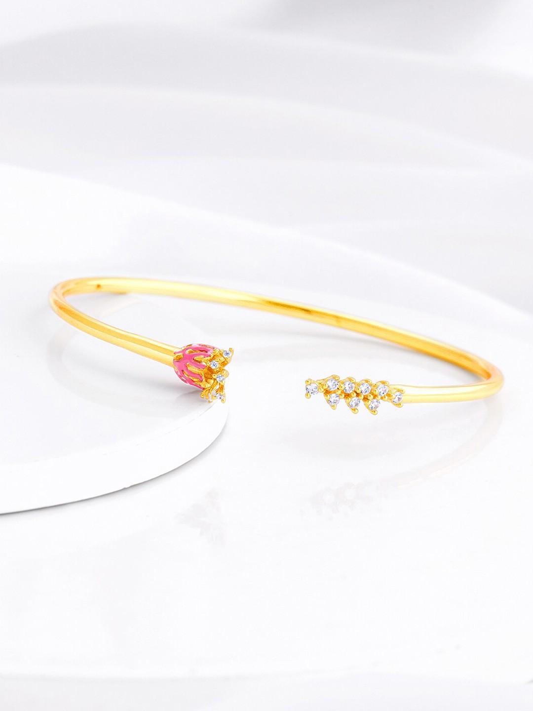 

GIVA Women 925 Sterling Silver Gold-Plated Adjustable Bangle-Style Bracelet