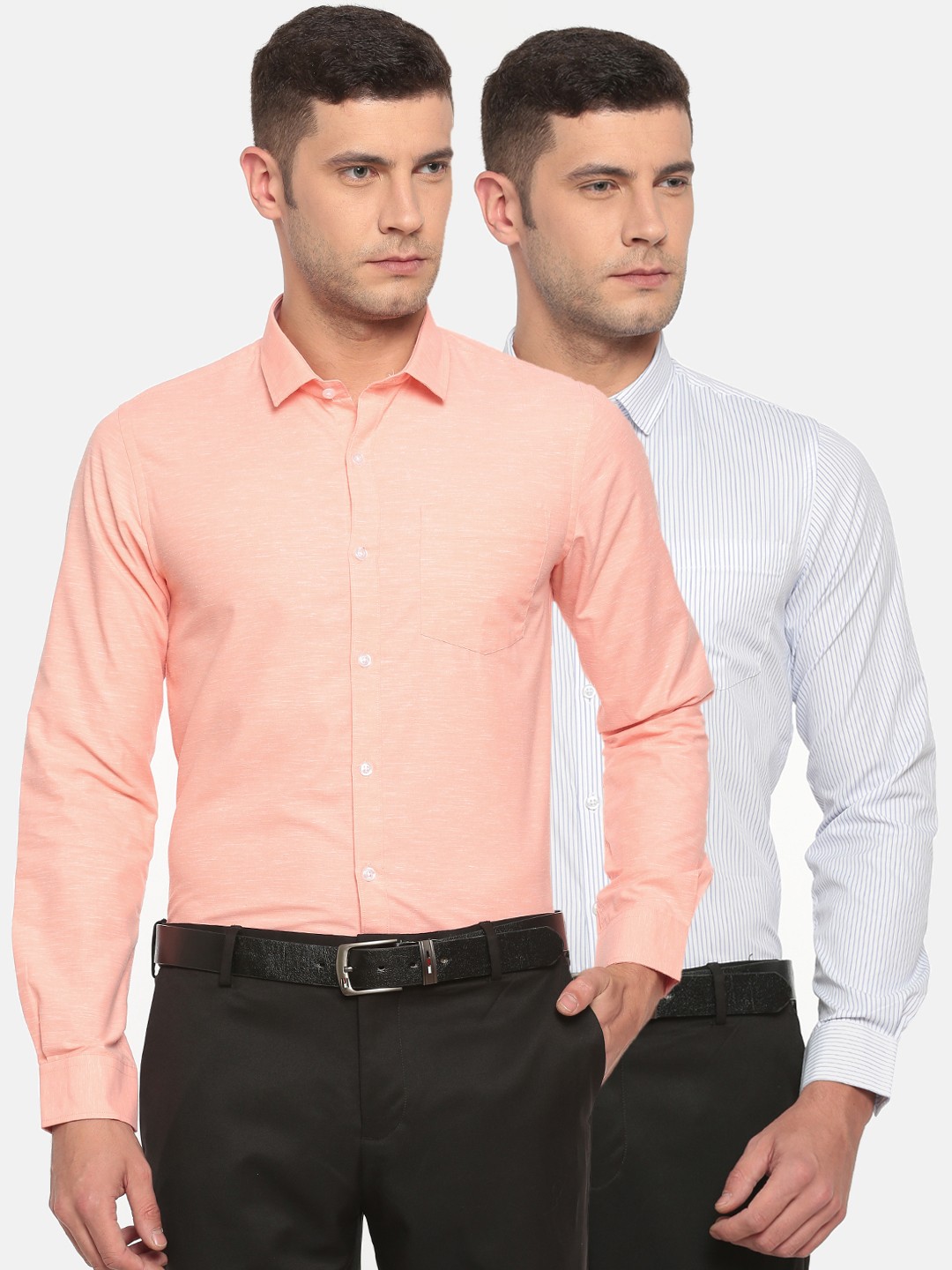

Excalibur Men Assorted Pack of 2 Slim Fit Formal Shirt