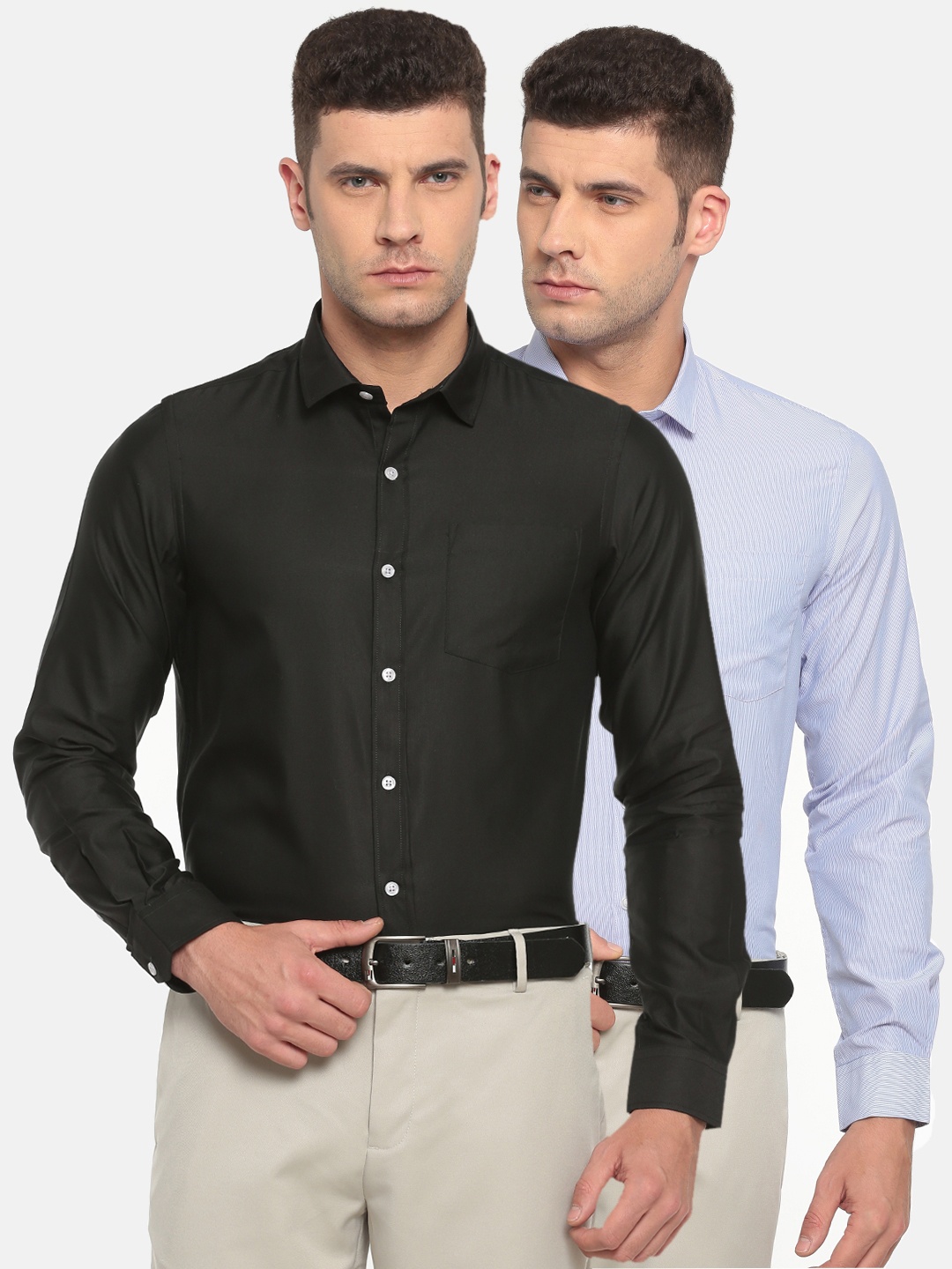 

Excalibur Men Assorted Pack of 2 Slim Fit Formal Shirt