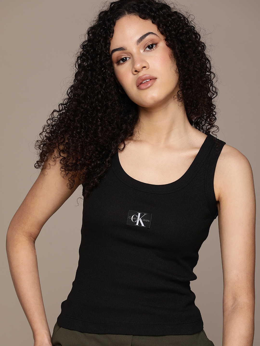 

Calvin Klein Jeans Pure Cotton Tank Top, Black