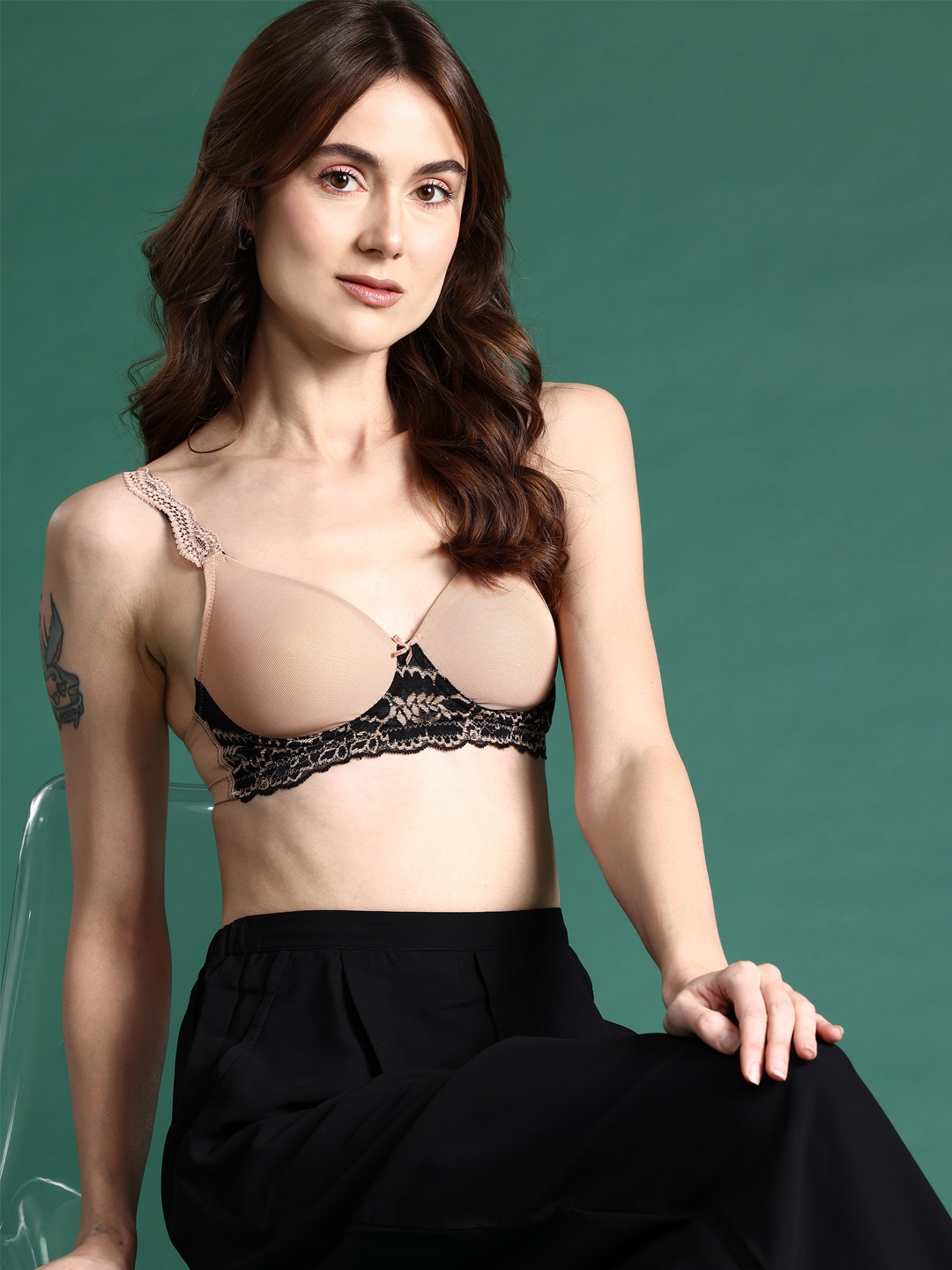 

DressBerry Full Coverage Anti Odour Heavily Padded Bra, Nude