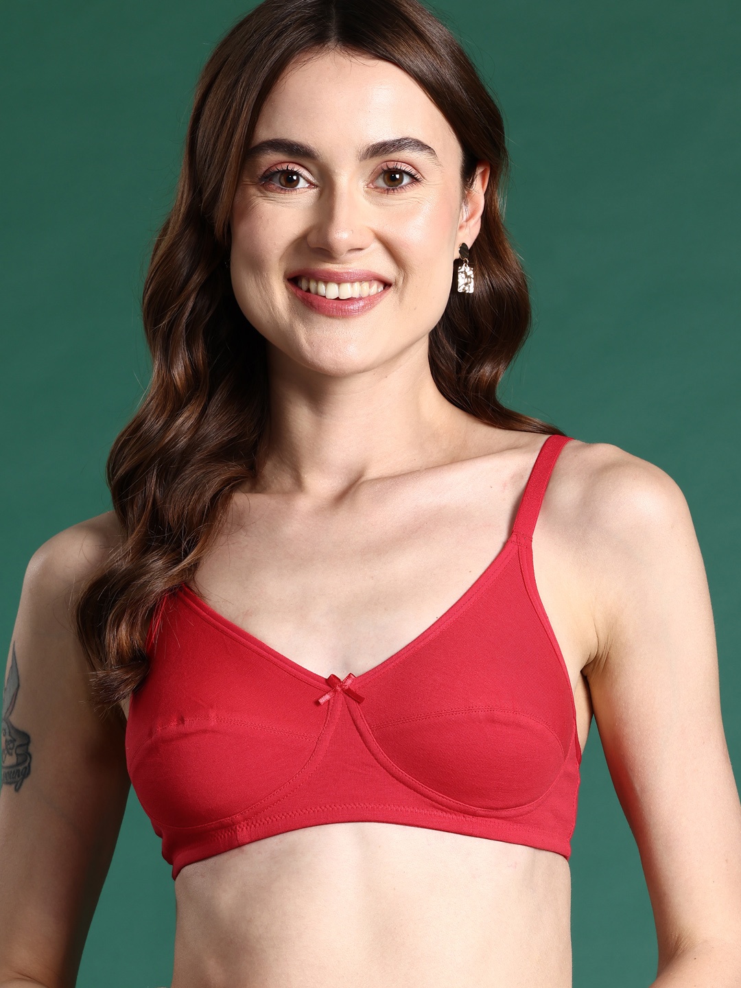 

DressBerry Anti Odour Full Coverage Bra, Red