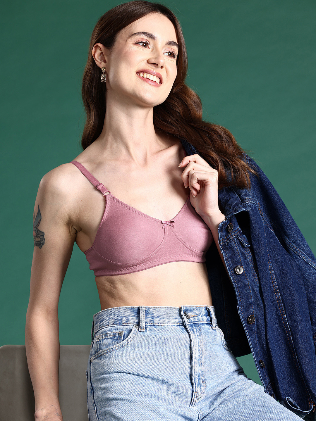 

DressBerry Full Coverage Anti Odour Bra, Rose